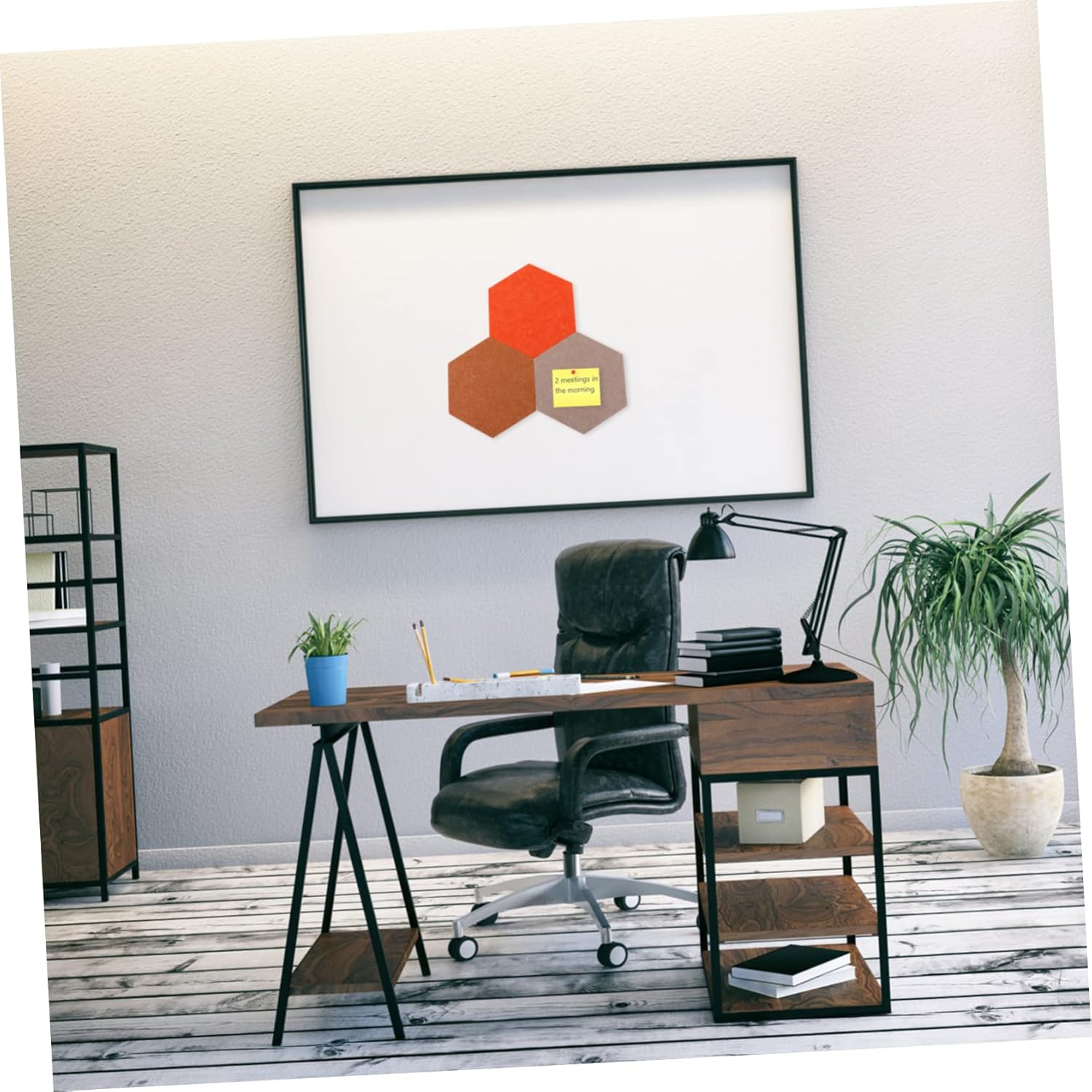 Hexagon Felt Bulletin Board Set for Home Office