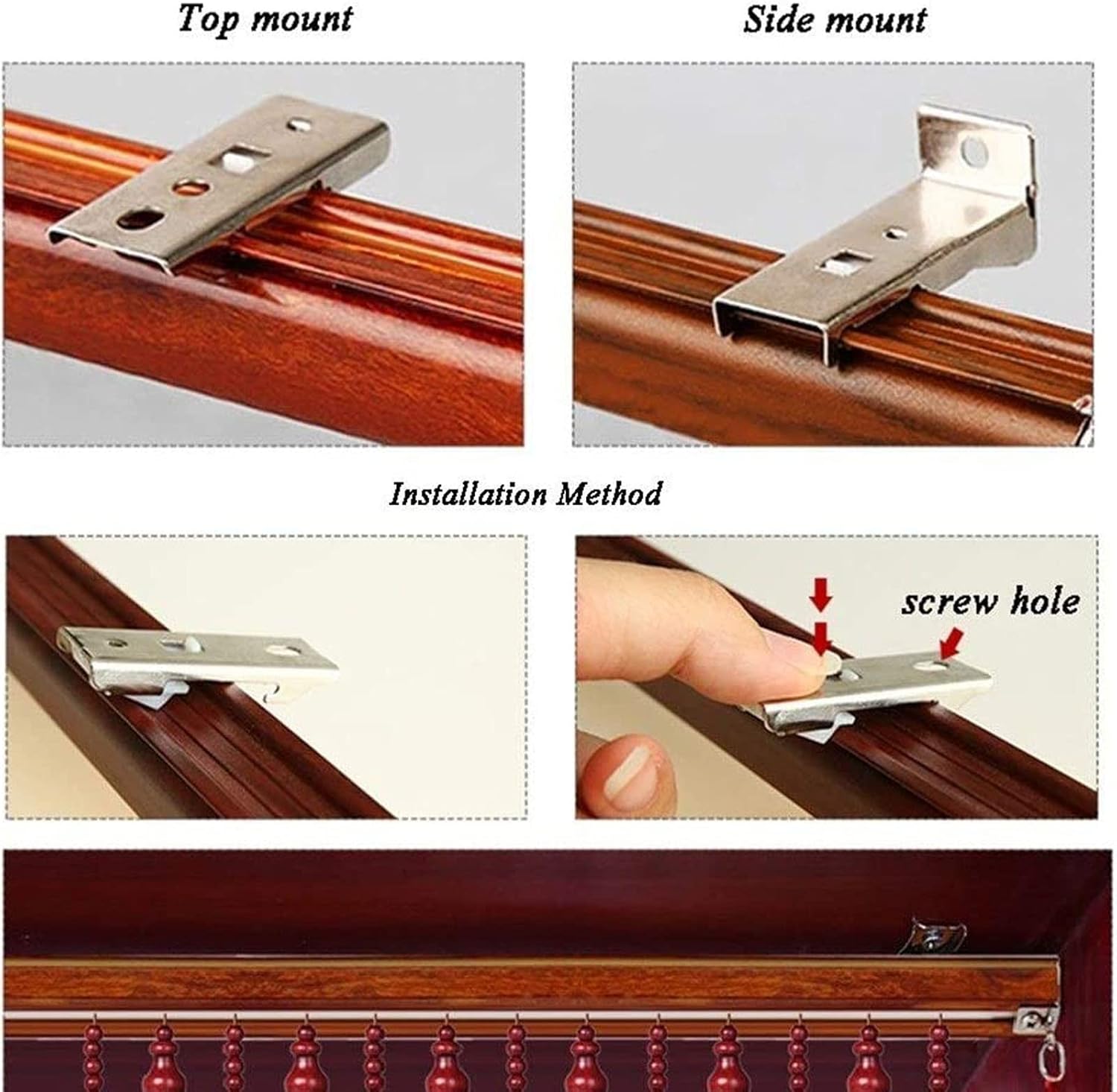 Bamboo Beaded Curtain for Doorway Room Divider with Fittings