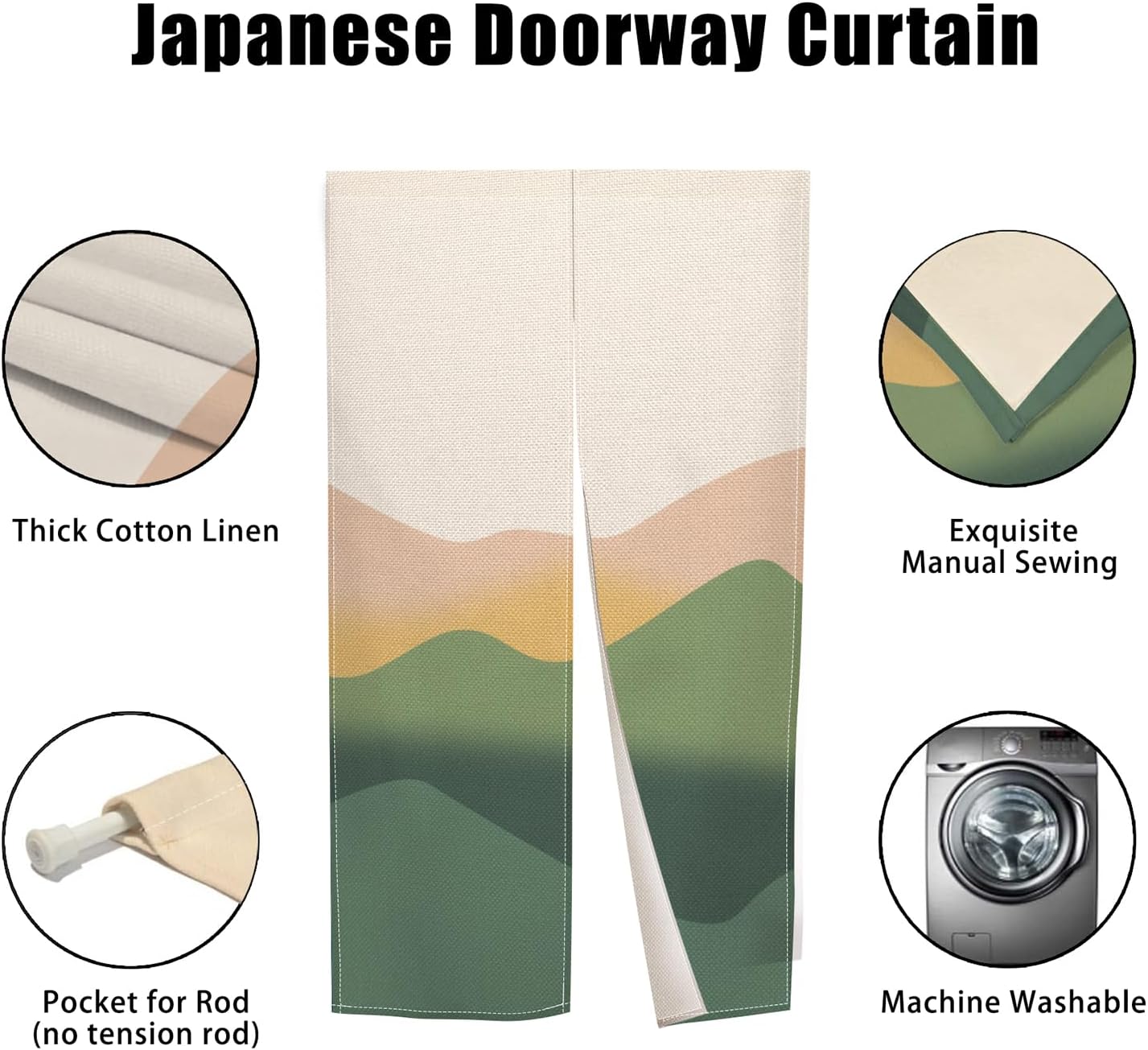 Japanese Noren Door Curtain 335x709 Inch Privacy Divider Decor