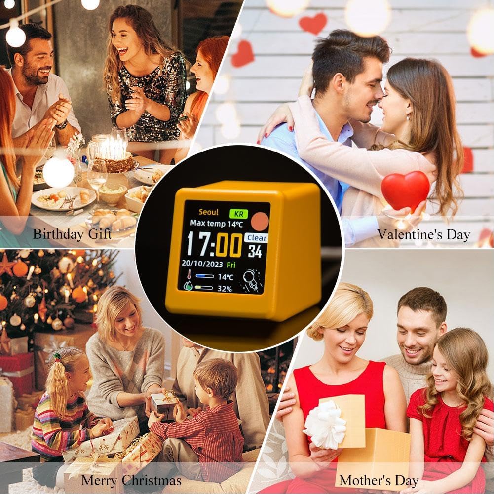 Color Display Alarm Clock with Weather Calendar and Wi-Fi