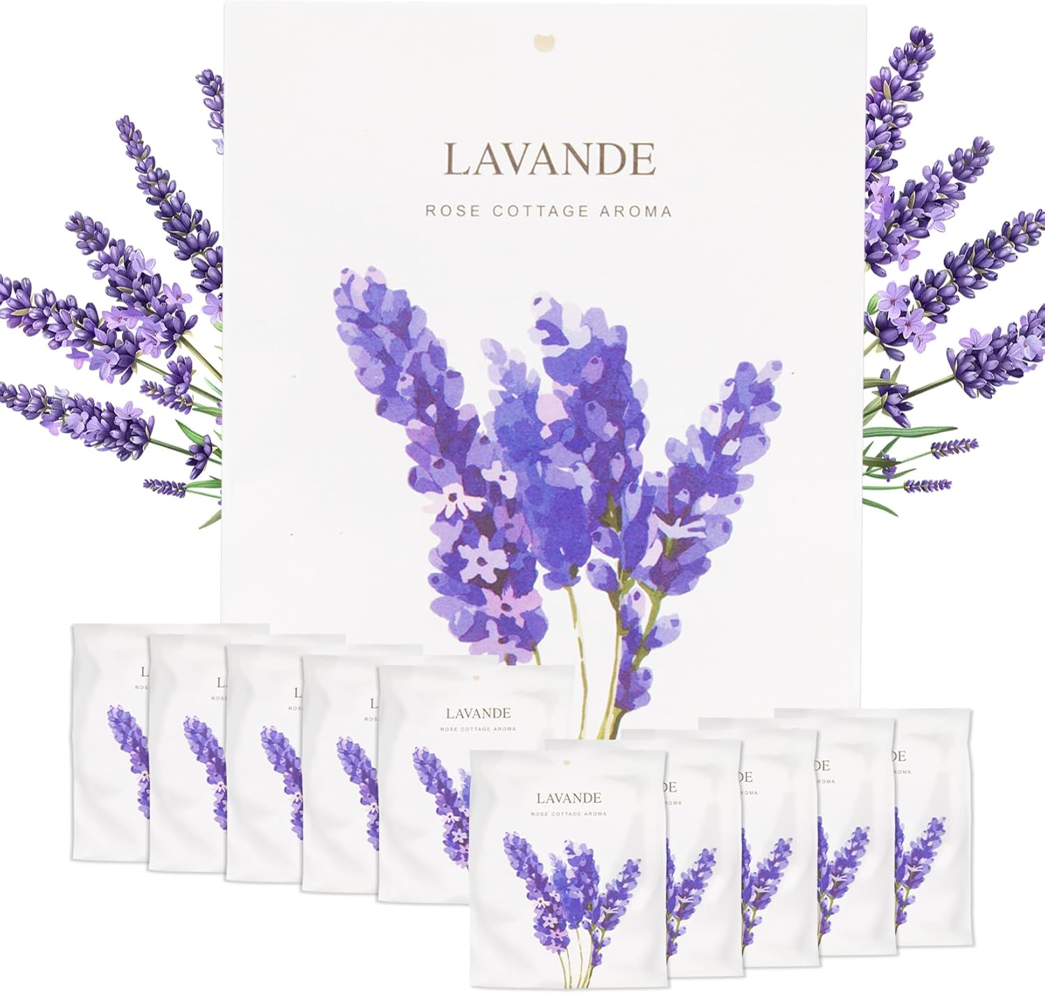 10 Pack Lavender Aromatic Sachets - Drawer Car Home Fresheners