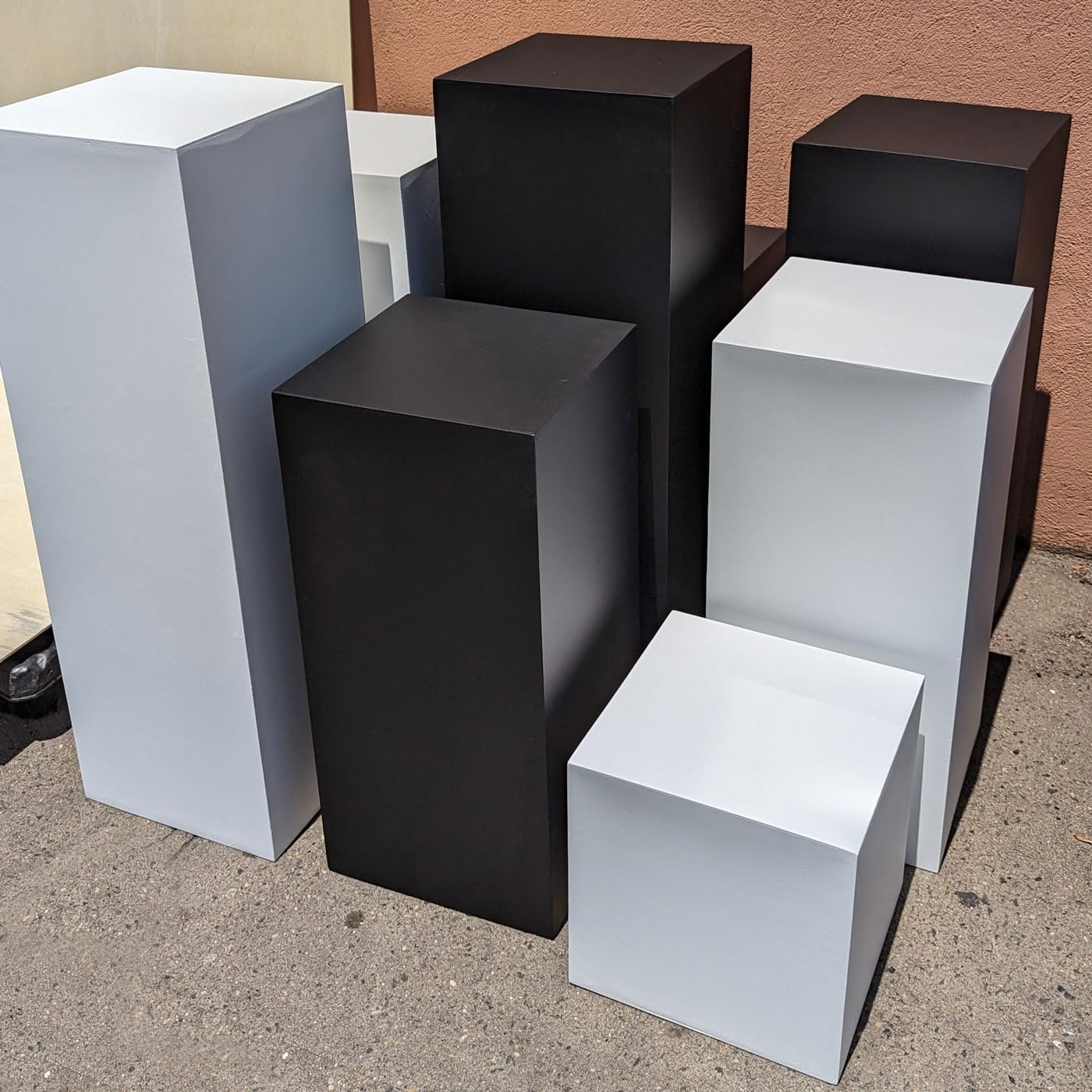 30 Inch x 12 Inch x 12 Inch Matte White Display Pedestal Stand
