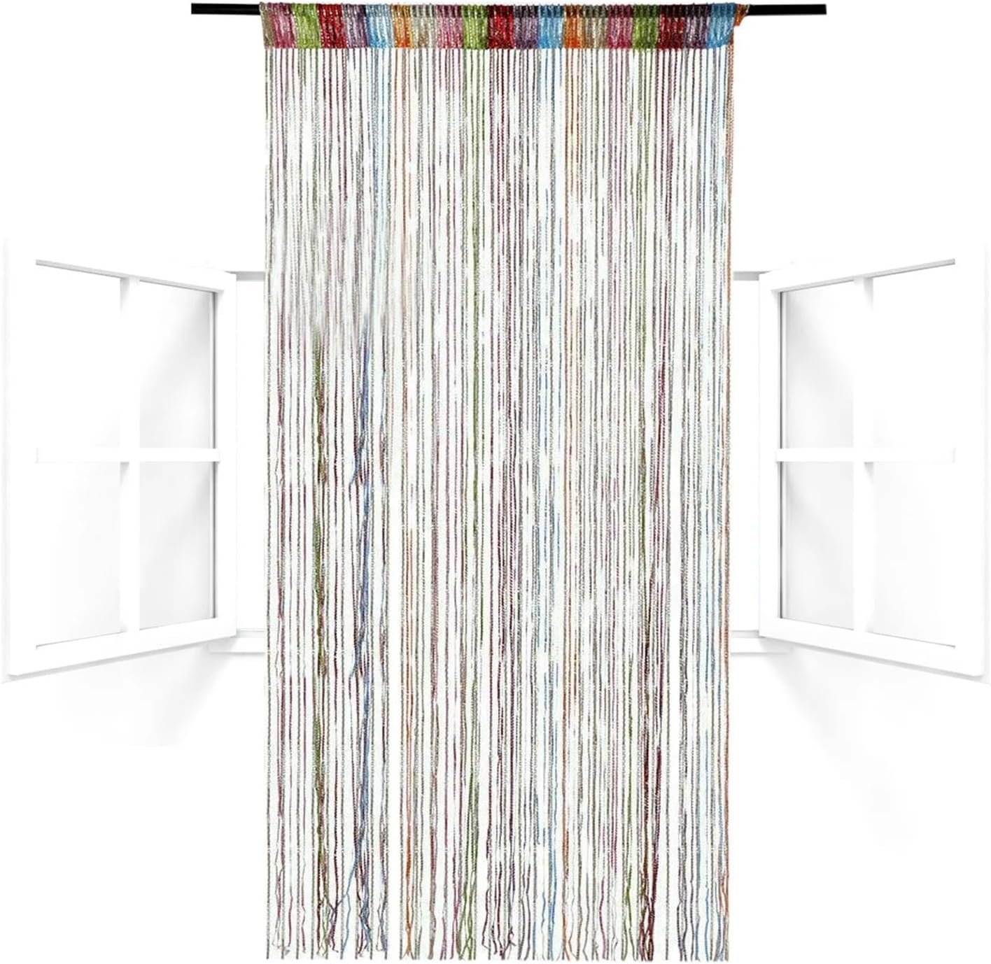 Colorful Shiny Tassel Fringe String Curtains for Doorways