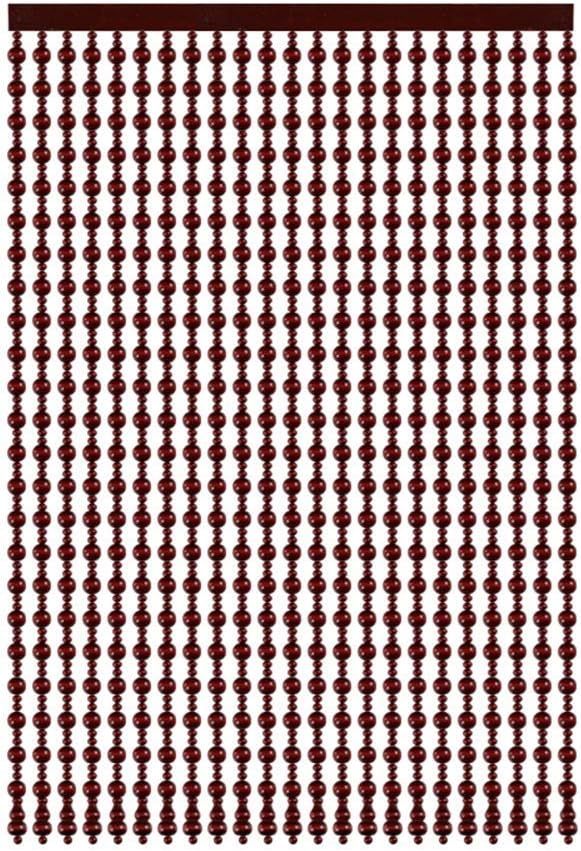 Natural Wood Beaded Curtain for Room Divider and Home Decor