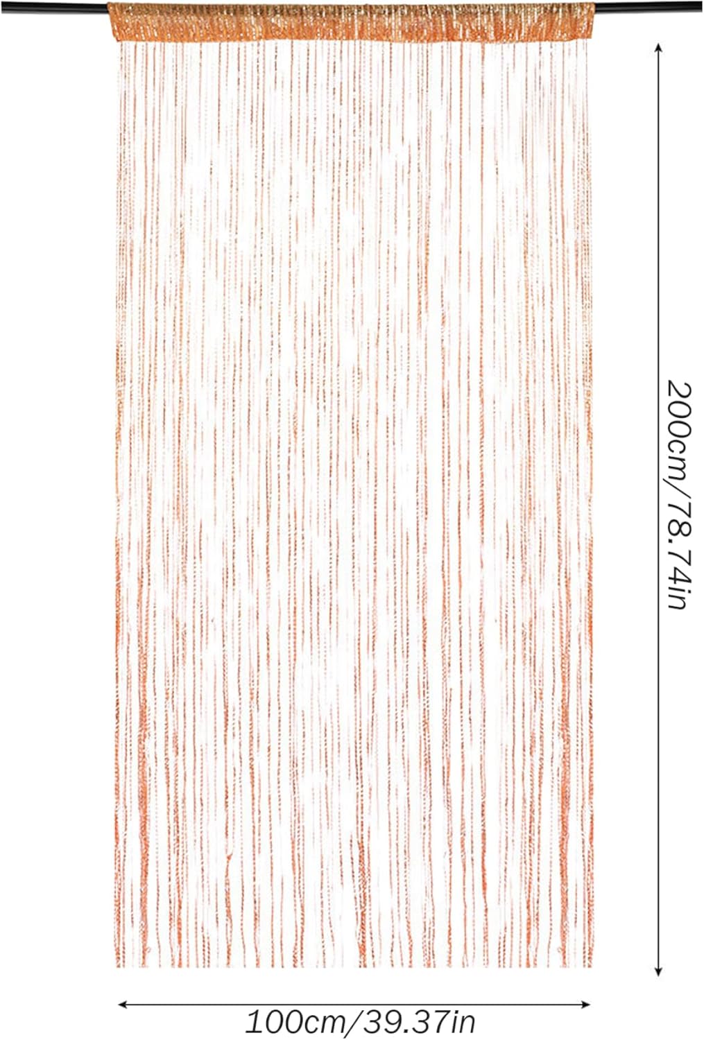 Shiny Door Beads Curtain 39x79 Orange