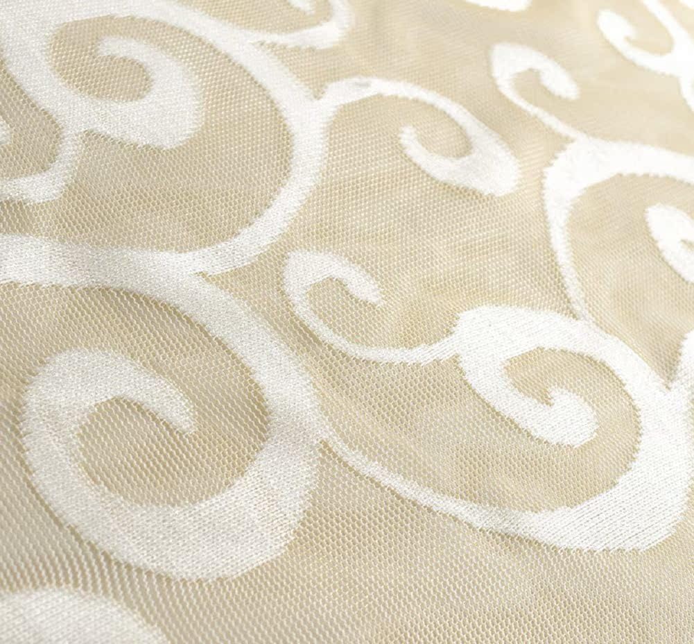 Modern Minimalist White Semi Sheer Curtains Panel