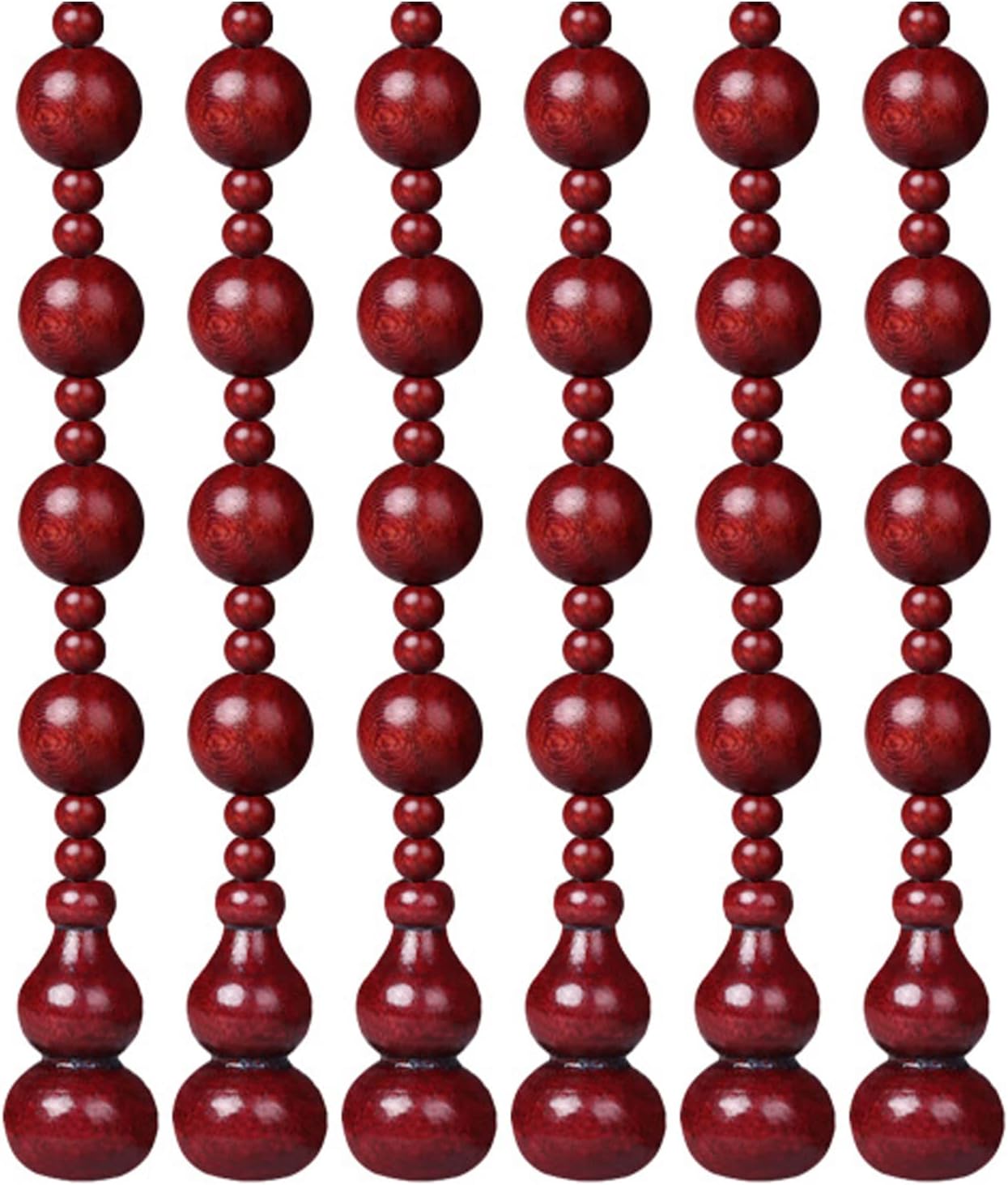 Wooden Beaded Door Curtain Screen with 21 Strands
