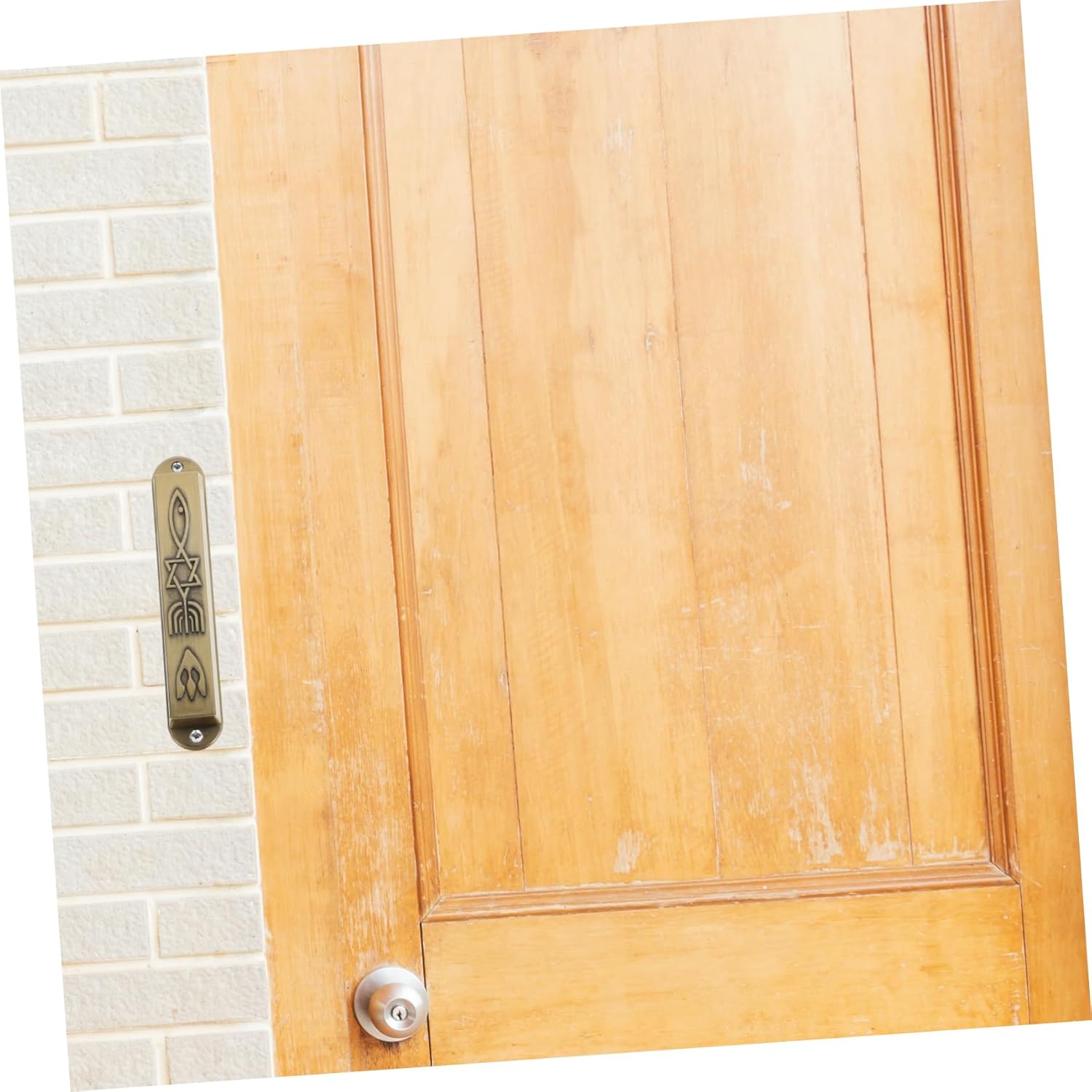 Ipetboom Metal Mezuzah Ornament 2-Piece Set for House Decor