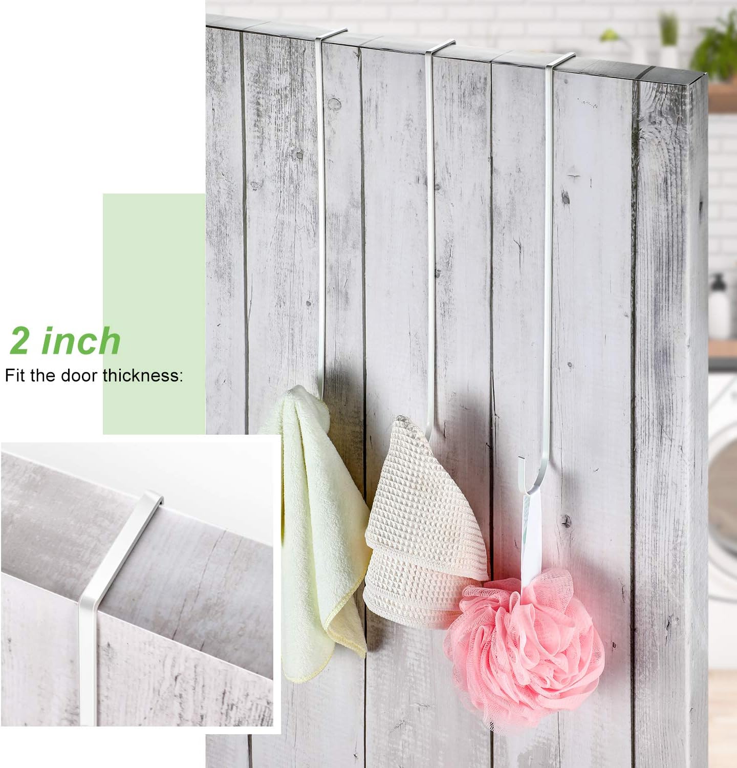 Hotop 15 Inch Wreath Hangers 6 Pieces White