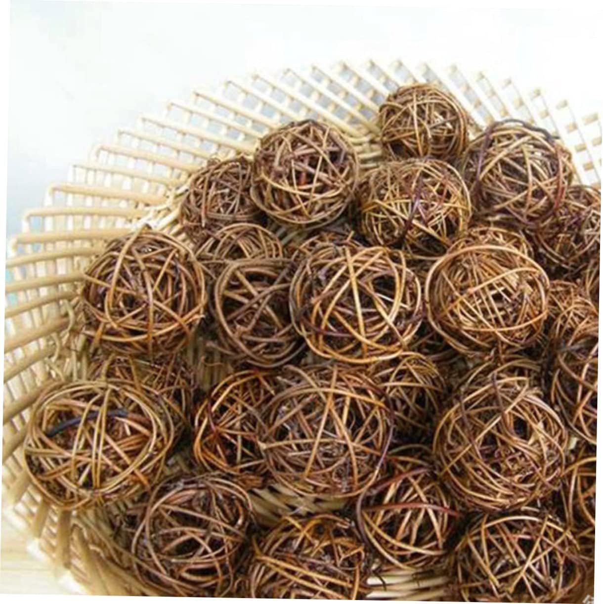 10pcs Hand Knitting Rattan Balls Holiday Decor