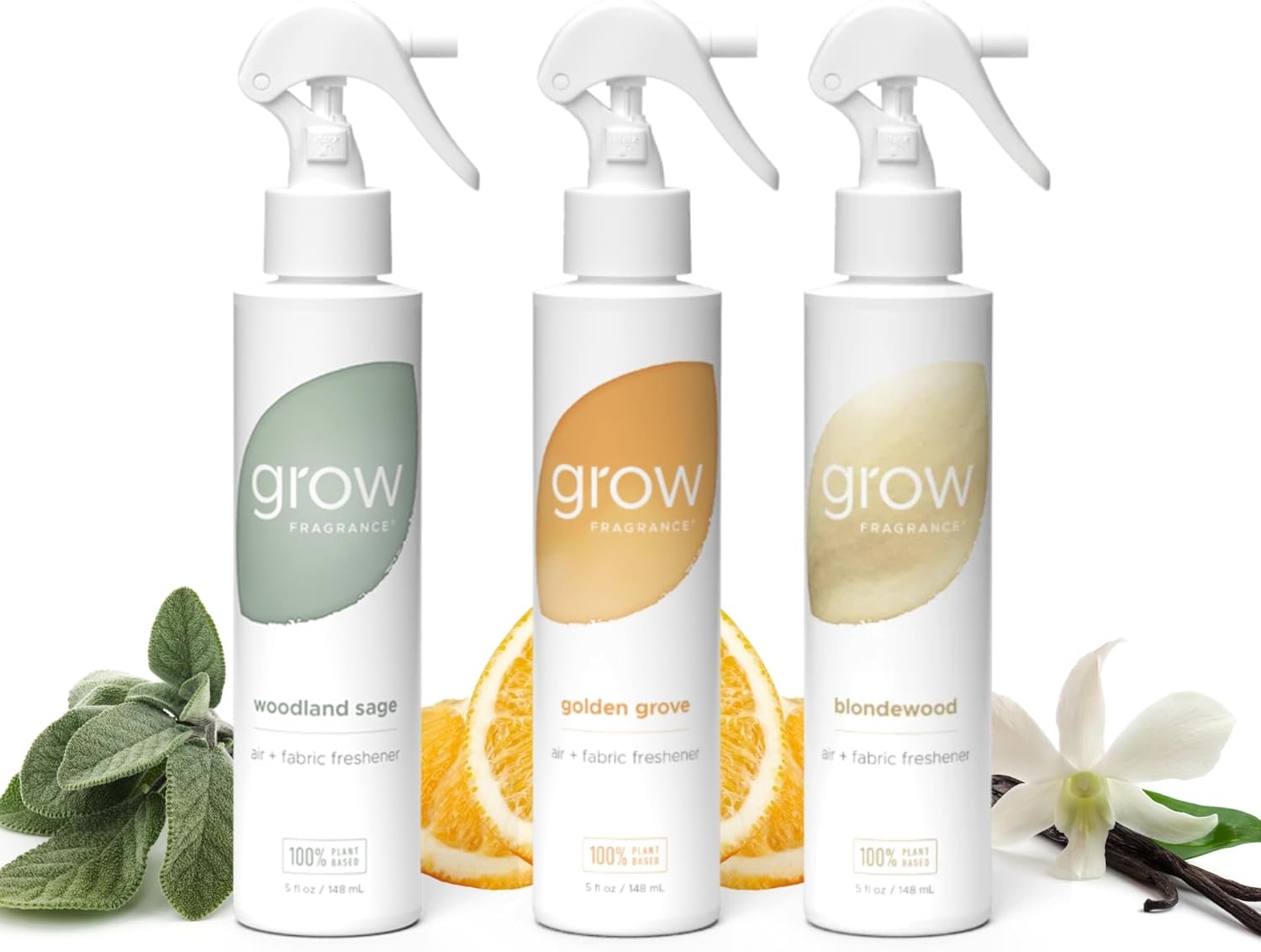 Grow Fragrance 100 Plant-Based Air Freshener 3 Pack