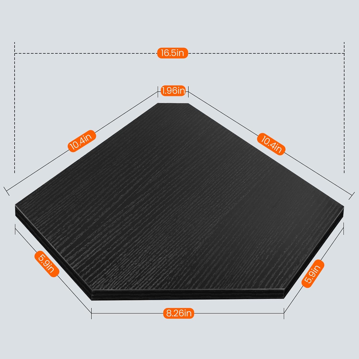 Homode Corner Floating Shelves Set of 2 Black