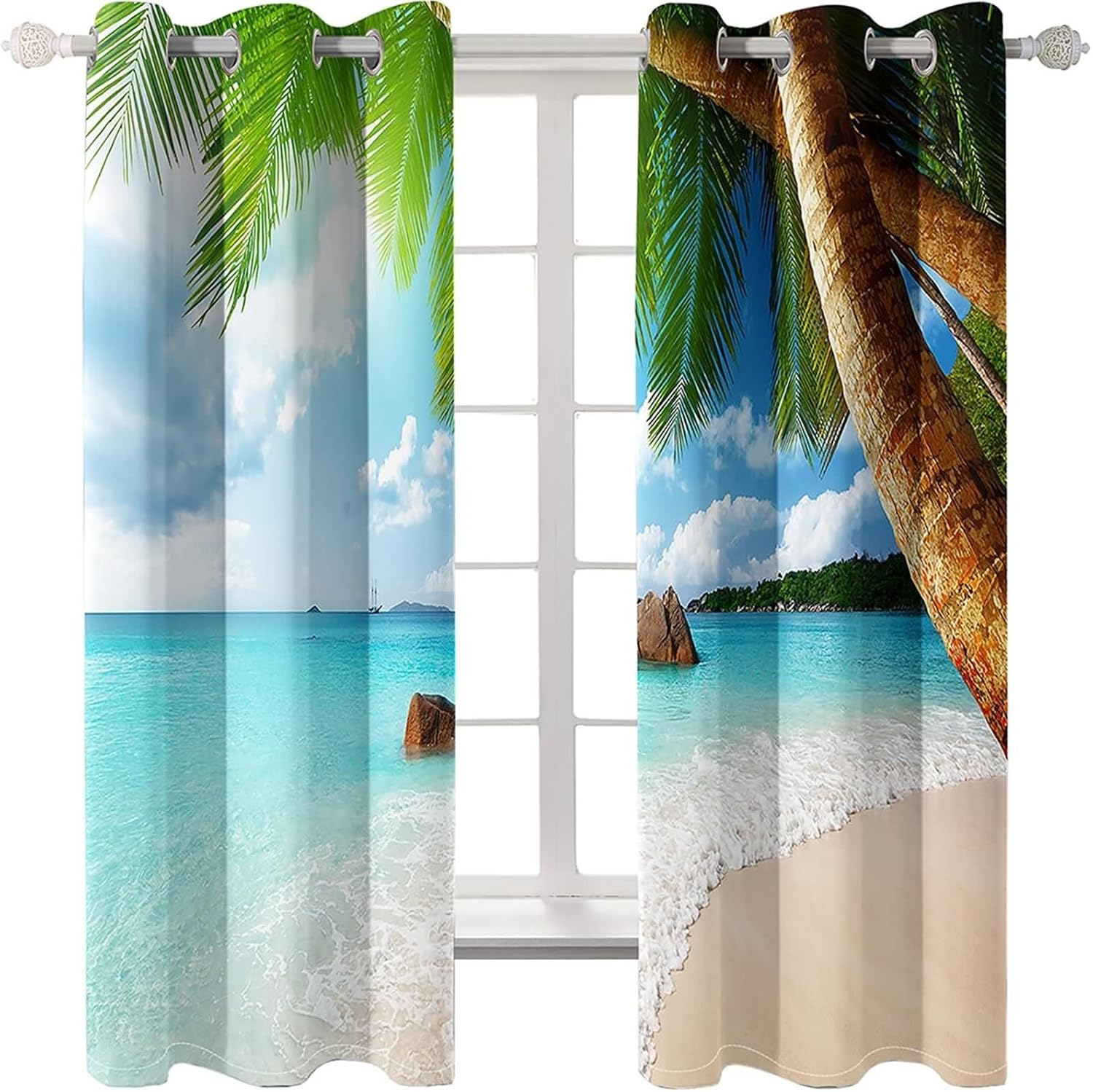 Homxi Blackout Curtains 2 Panels Kitchen Window