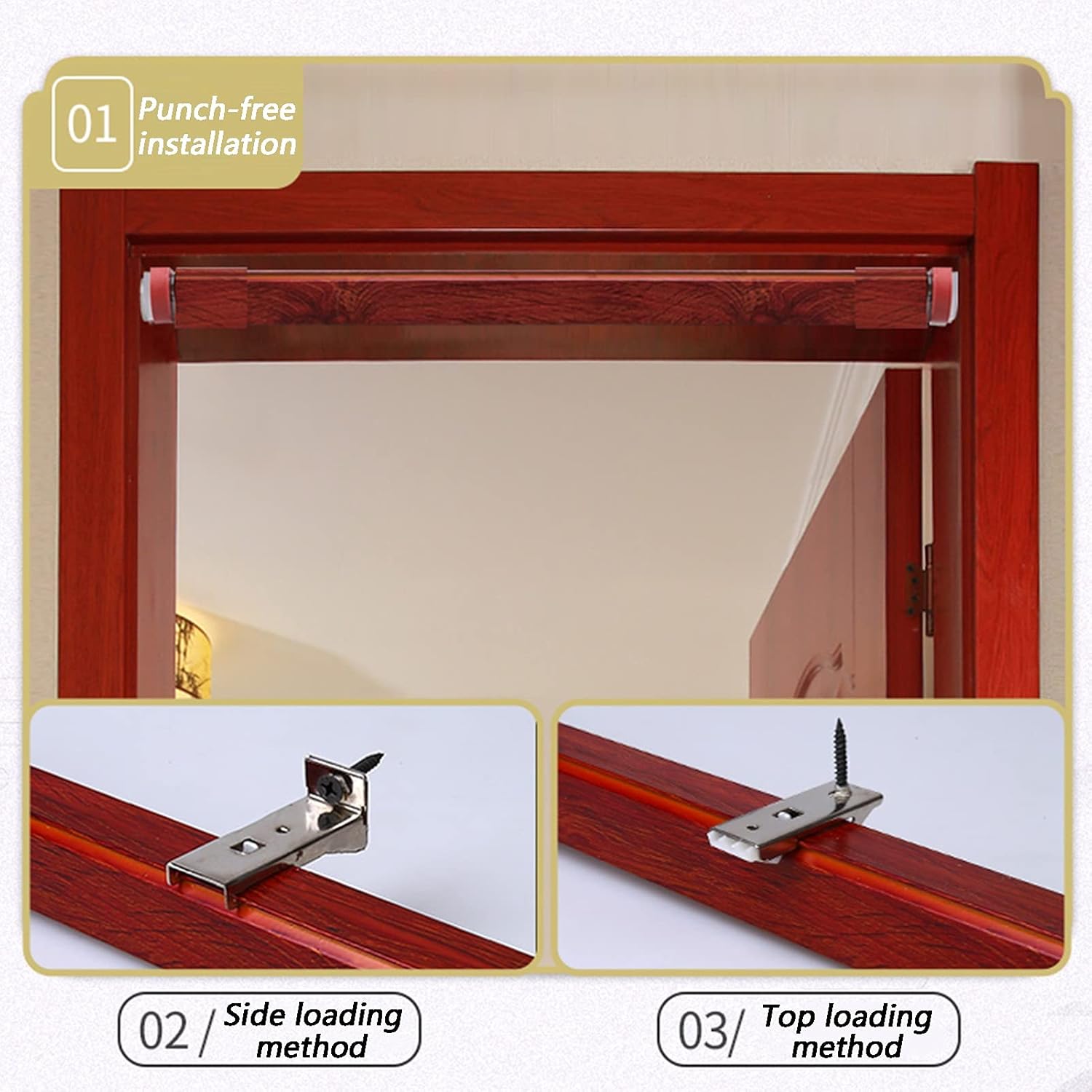 Pengfei Beaded Curtain Natural Wooden Door Decor
