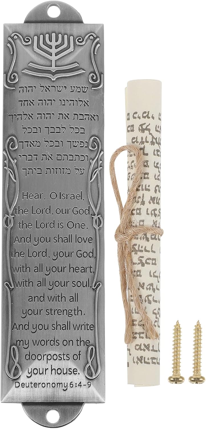 VICASKY Mezuzah Scroll Door Hanger Brass Decor