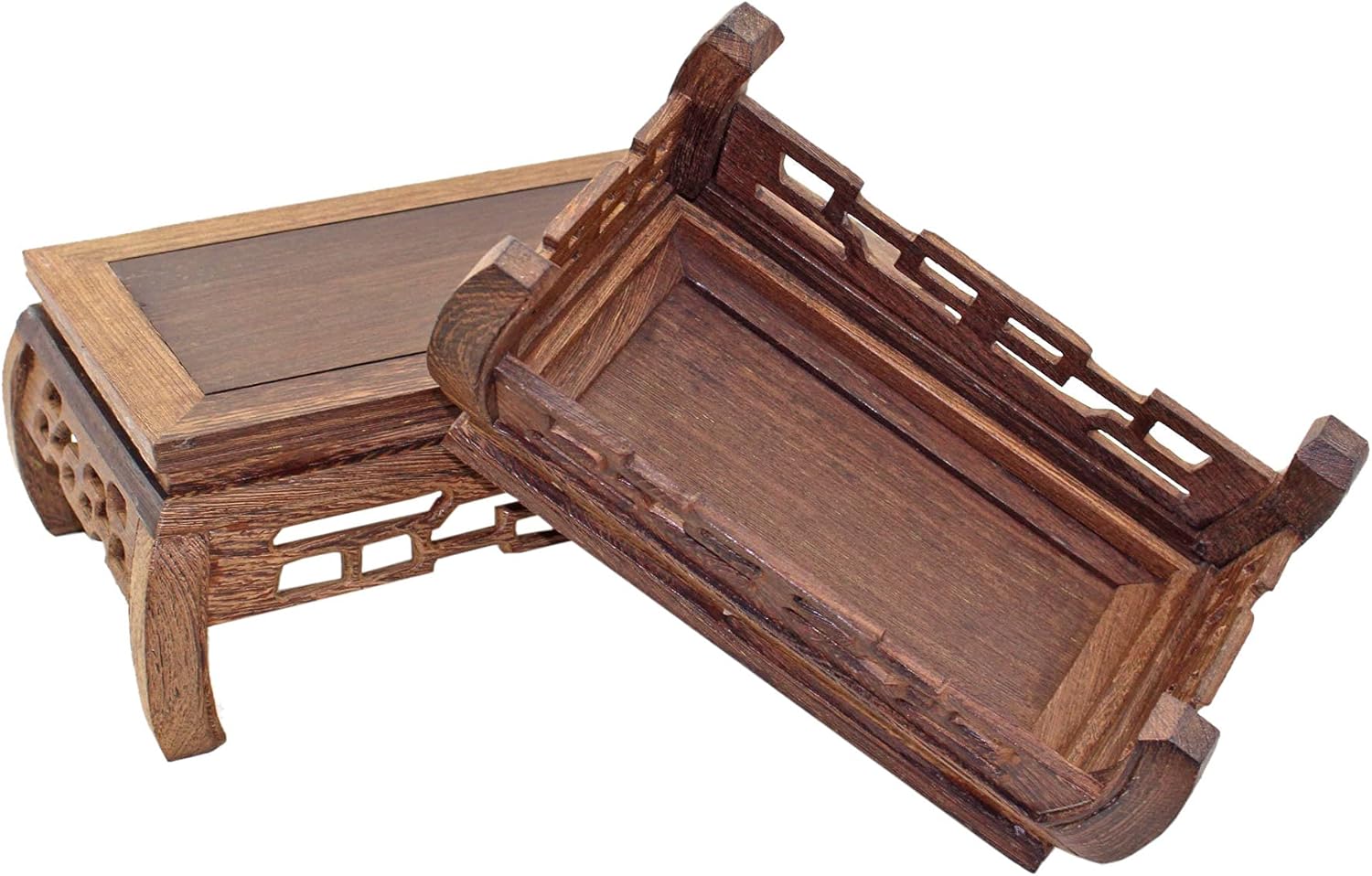 GOLDYWENDY Oriental Style Rosewood Pedestal Stand