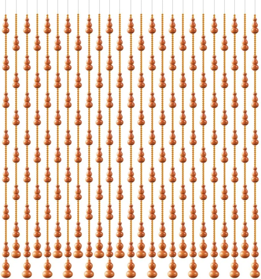 Brown Wood Bead Curtain with 29 Strands - 90cmx198cm