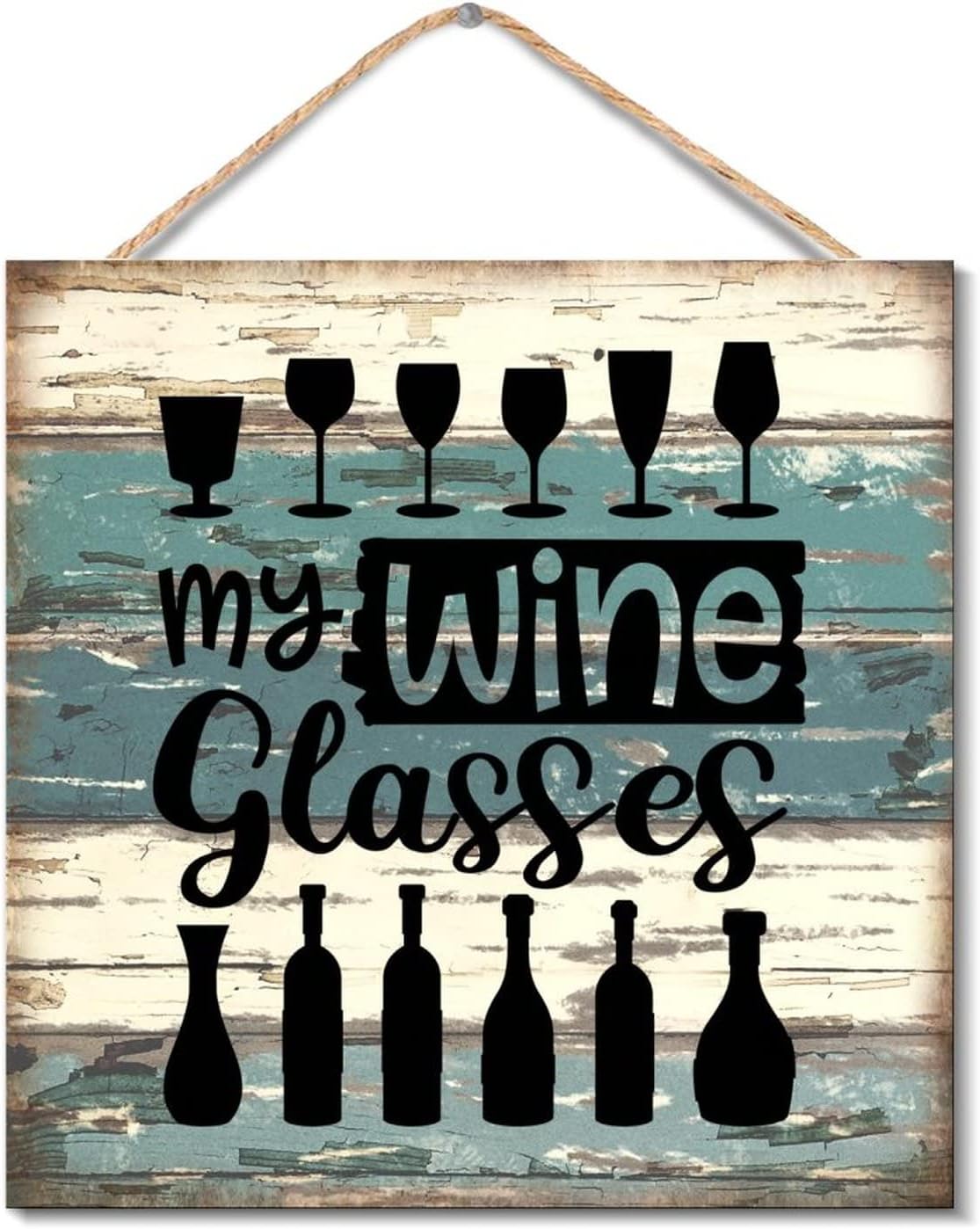 Rustic Wood Wall Art Decor Sign 12x12 Inches