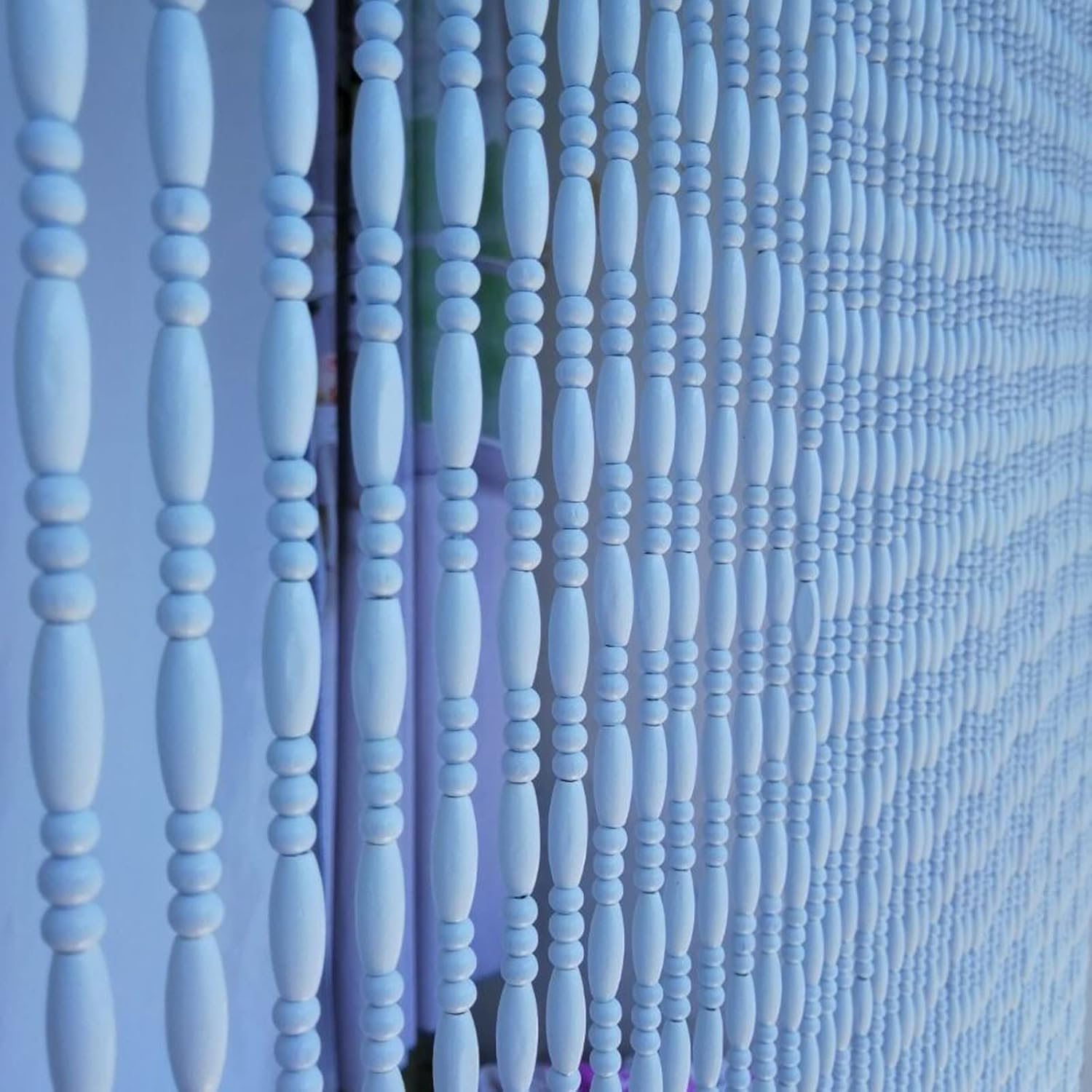 LEOSXA Hanging Wooden Beaded Door Curtain Screen