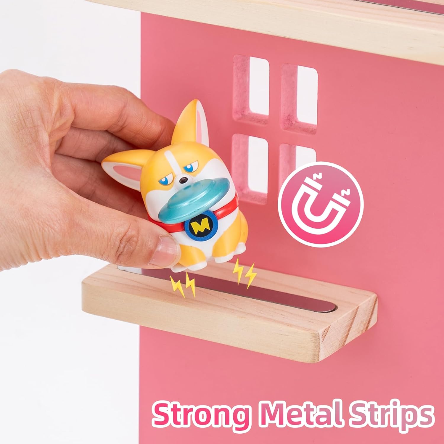 WEIDLUDOR Pink Tonie Storage Shelf for Display and Play