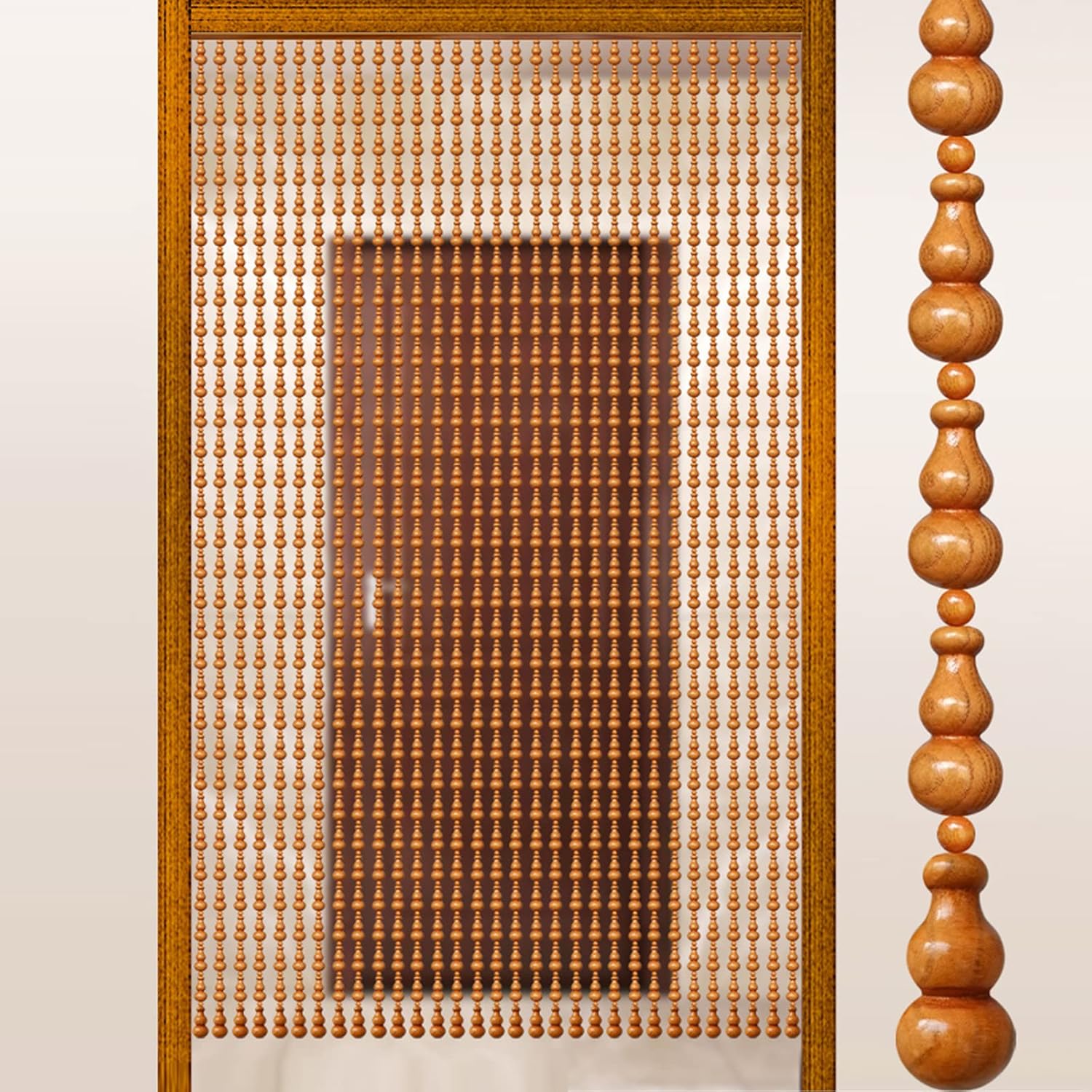 KDDEON Wooden Bead Curtain for Home Decor