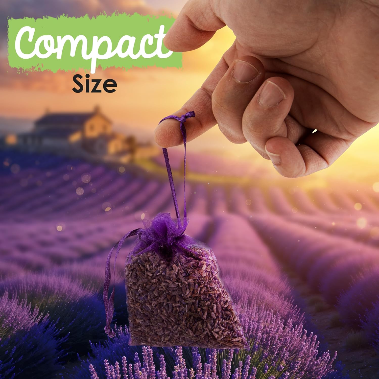 EcoKiwi Cedar Lavender Sachets 20 Pack for Home Freshness and Protection