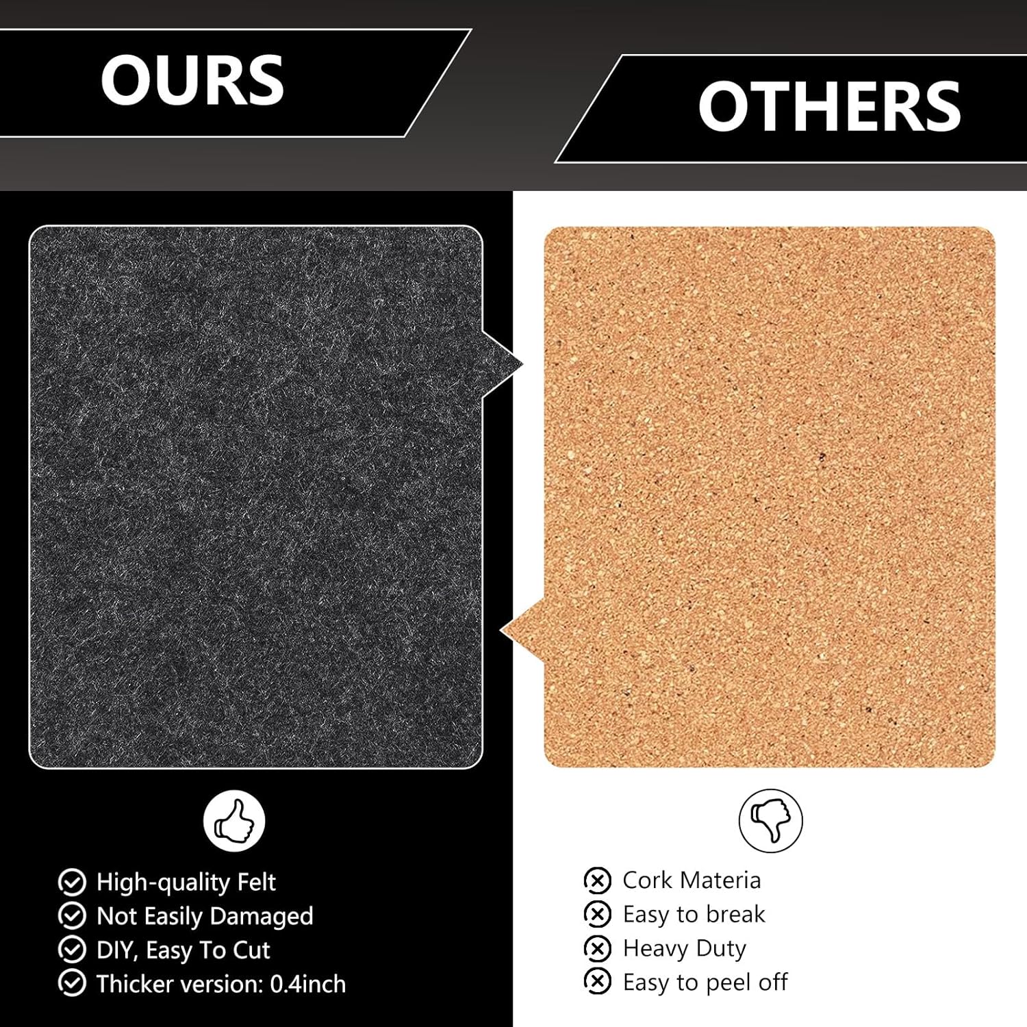 8 Packs White Hexagon Felt Pin Board with 30 Push Pins