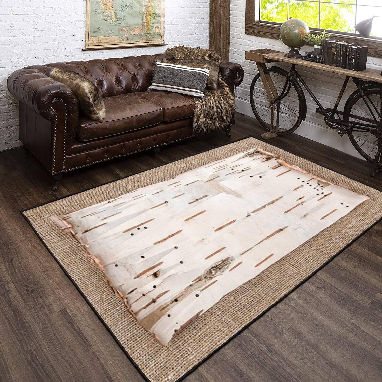 Modern 3D Print Area Rug for Living Room and Home Decor