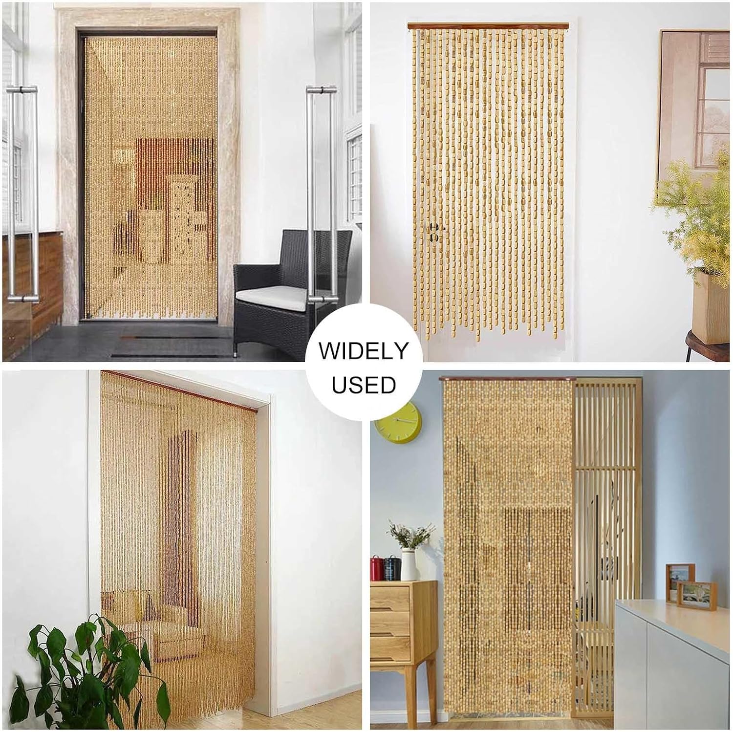 Jolan Bamboo Beaded Curtain Fly Screen 35x79in 43x71in 39x79in 75strands