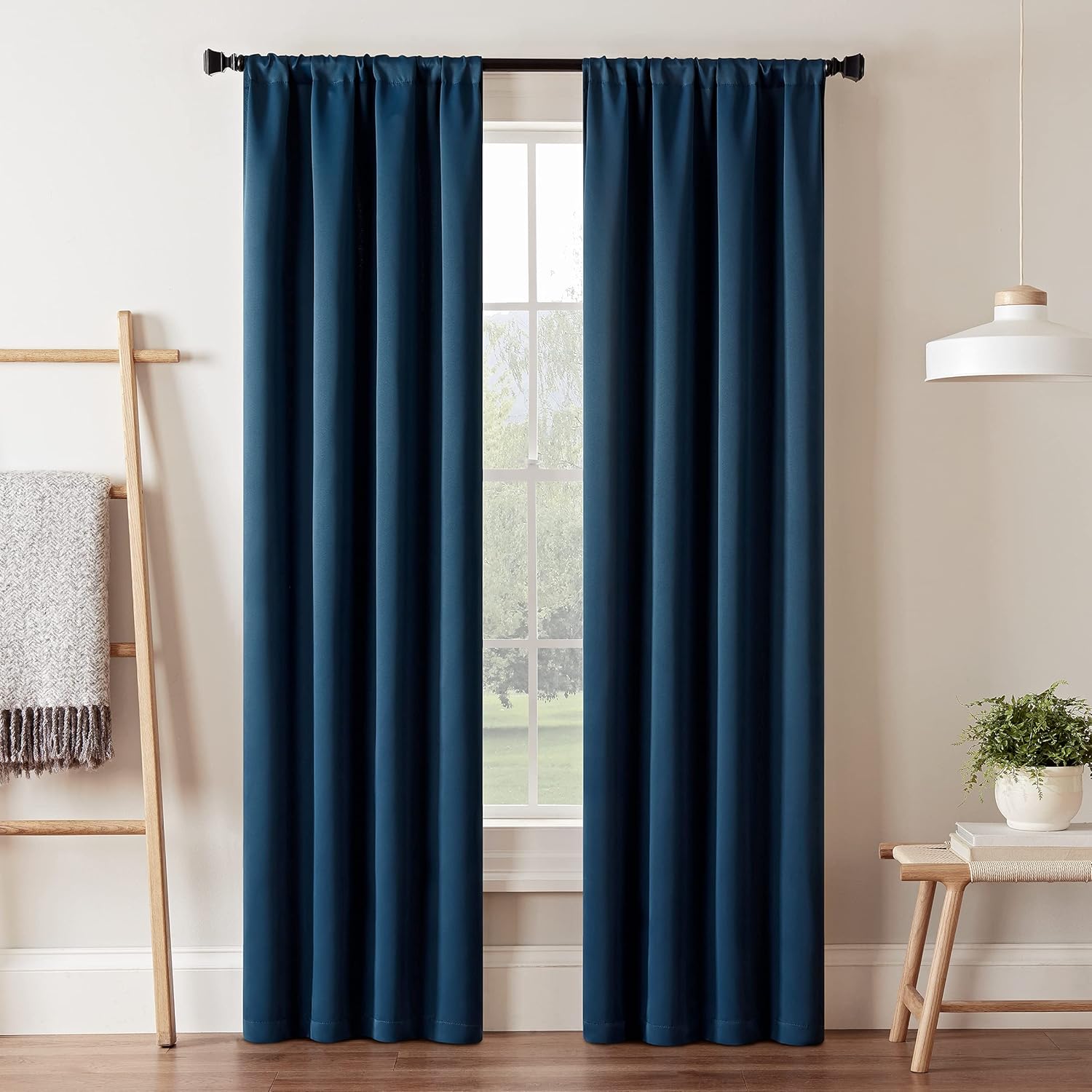 Eclipse Room Darkening Curtains Indigo 37x95 Single Panel