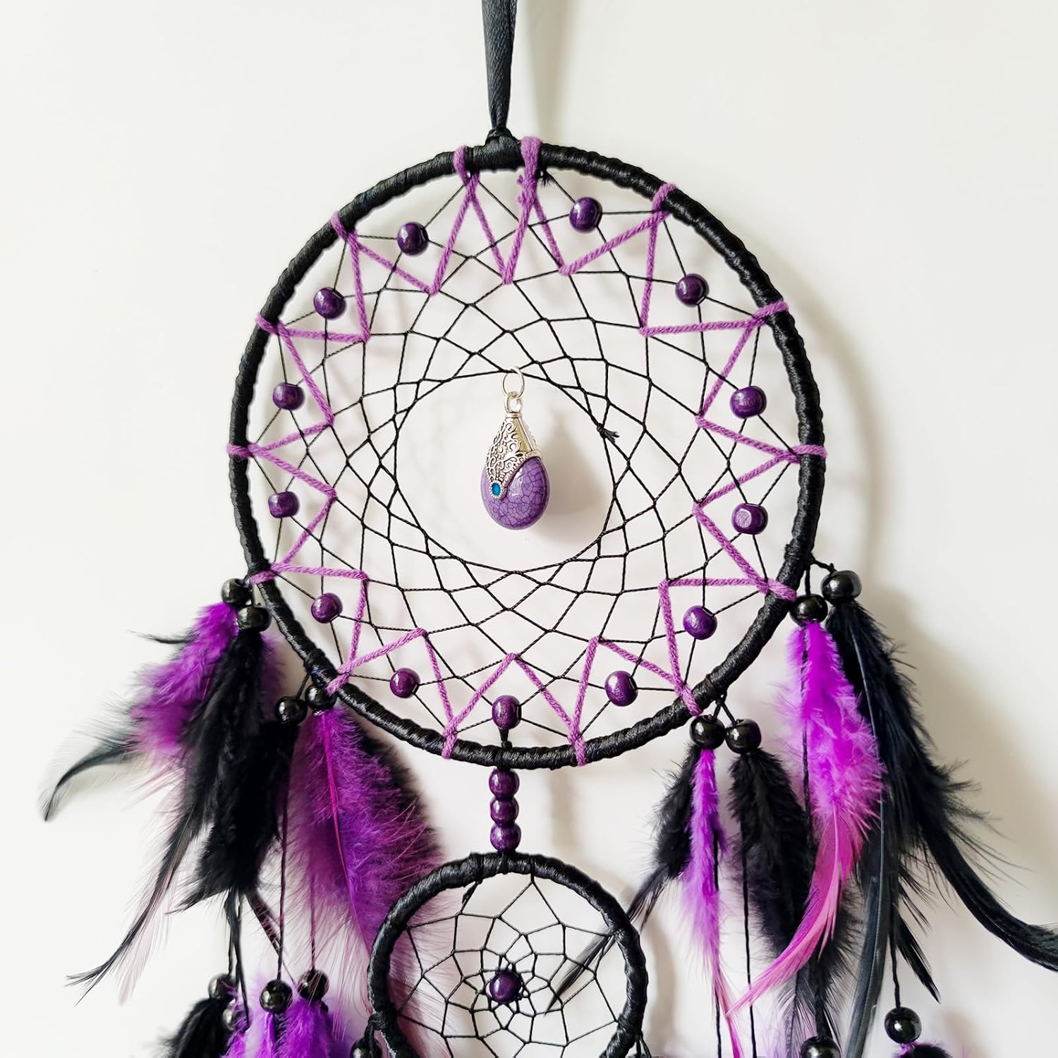Black Purple Dream Catcher Wall Decor Hangings