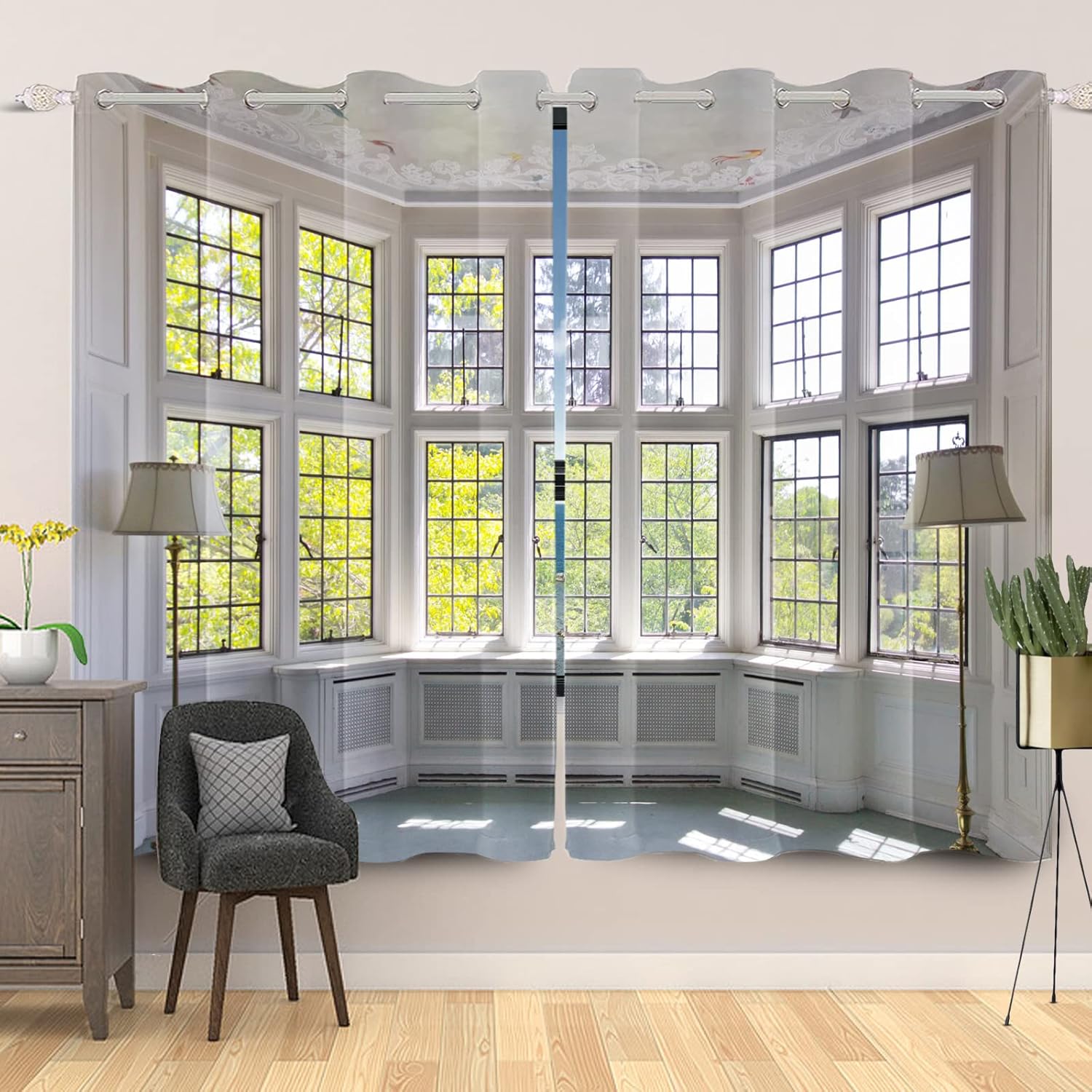 Laeacco Blackout Curtains 42x63 Inch 2 Panels Modern Design