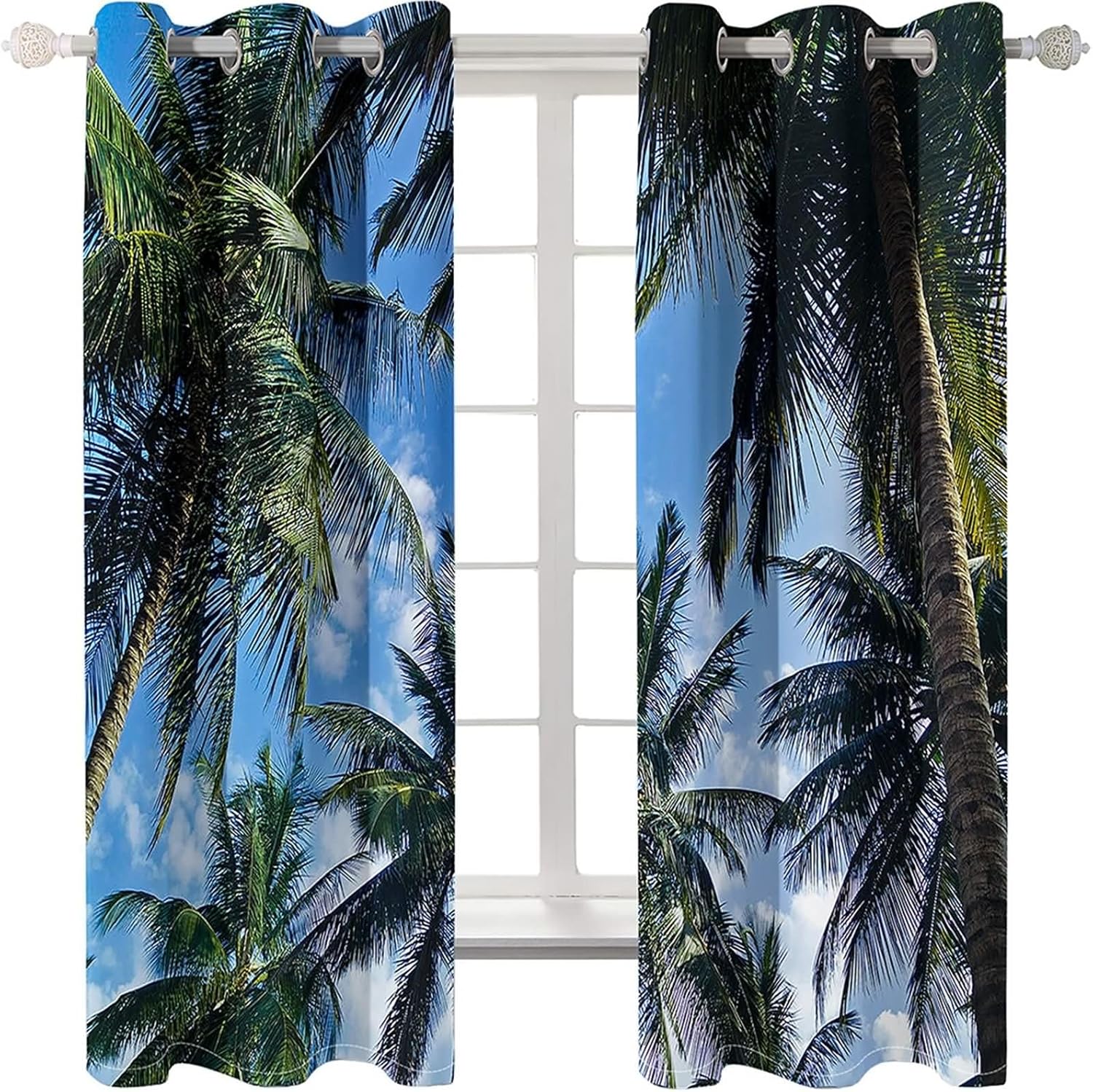 Homxi 2 Panel Blackout Curtains Set for Bedroom