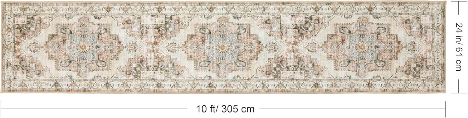 Washable Runner Rug 2x10 Non-Slip Kitchen Runner for Home