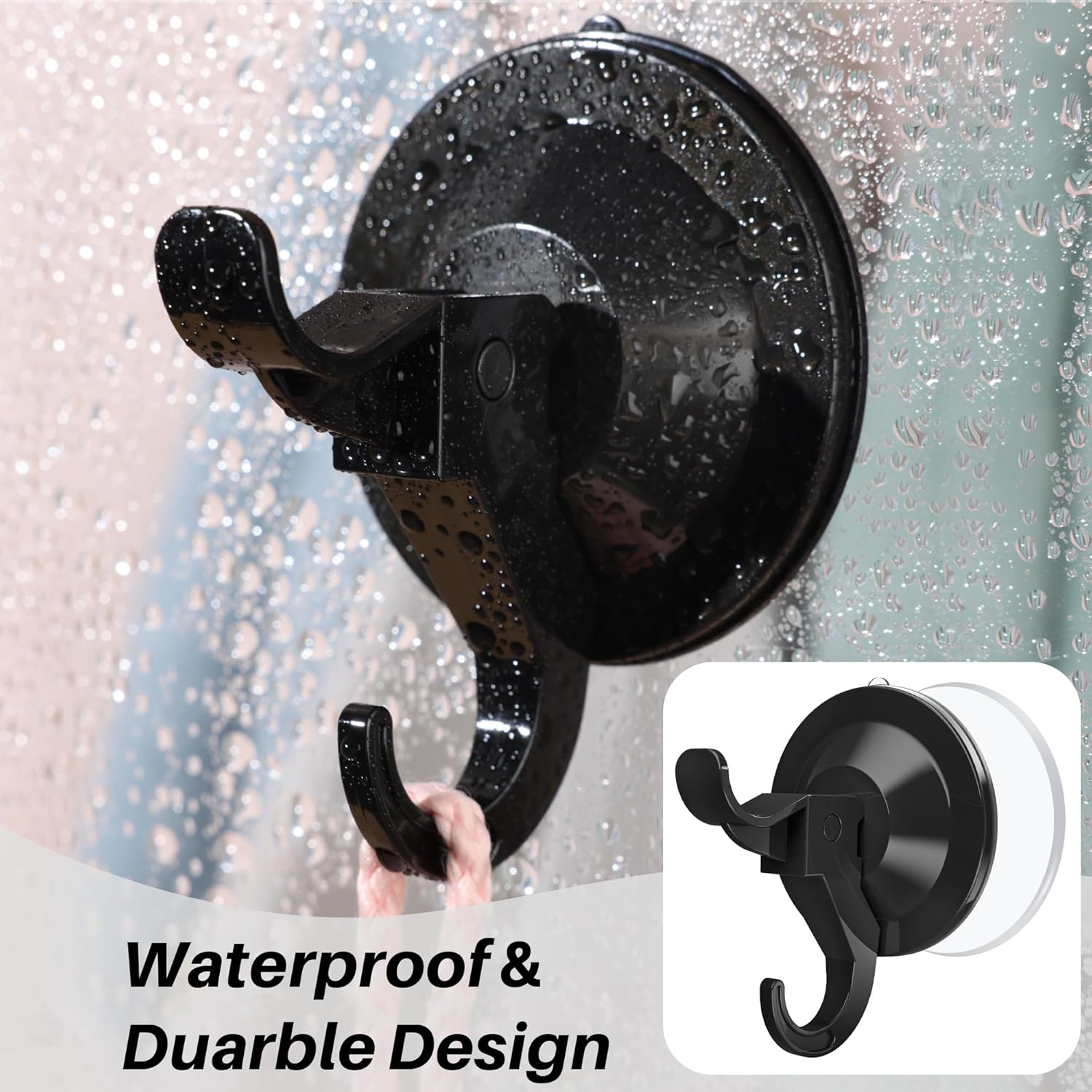 AENTGIU Wreath Door Hanger - 5 Pack Heavy Duty Suction Hooks for All Surfaces Up to 11 Lbs
