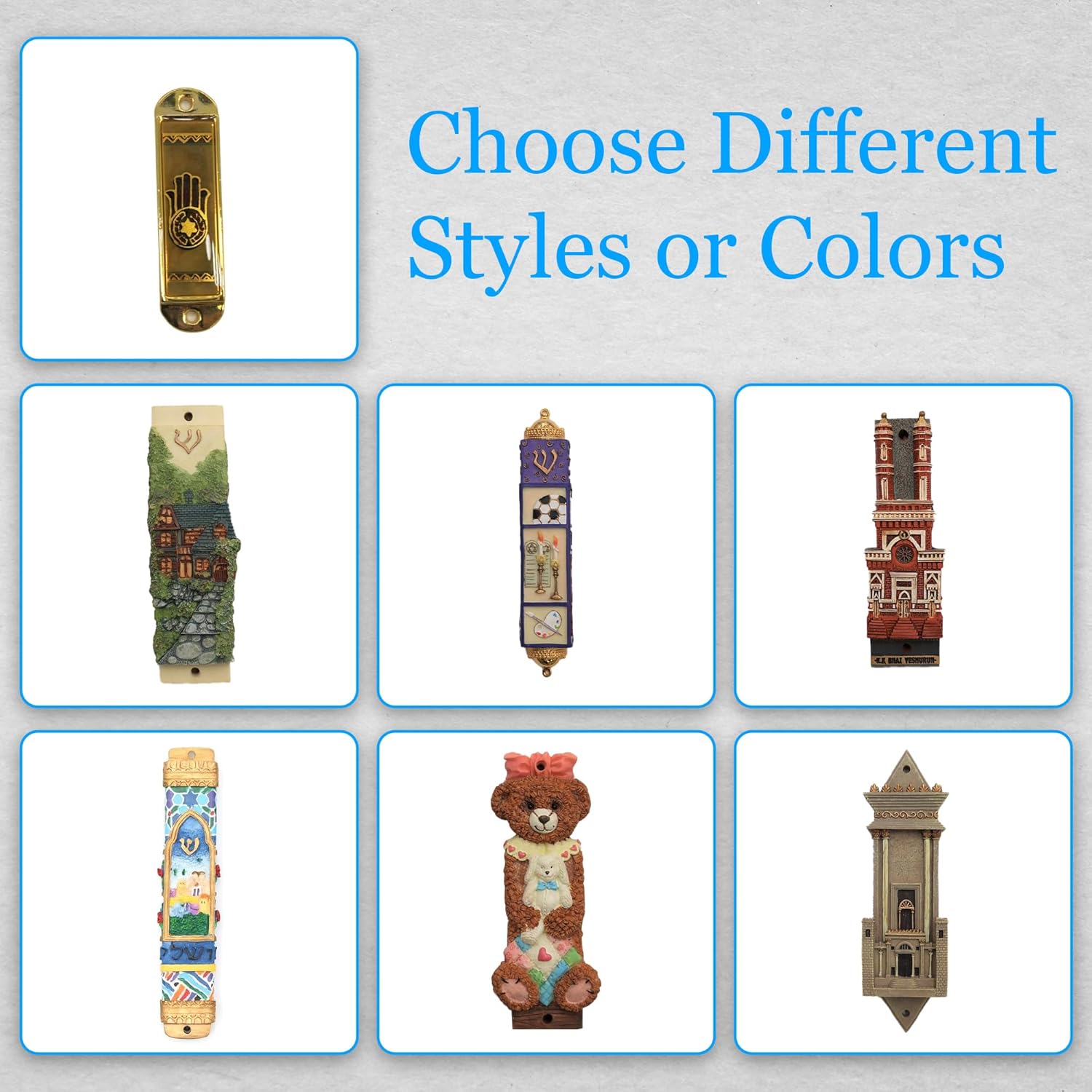 Majestic Giftware 4 Inch Ceramic Mezuzah Case with Mountains Design