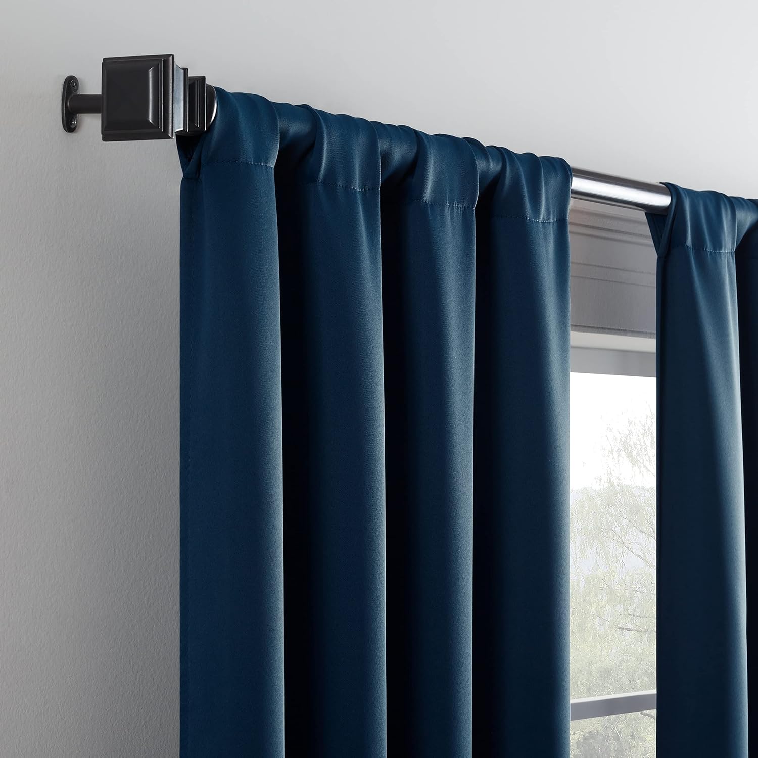 Eclipse Room Darkening Curtains Indigo 37x95 Single Panel