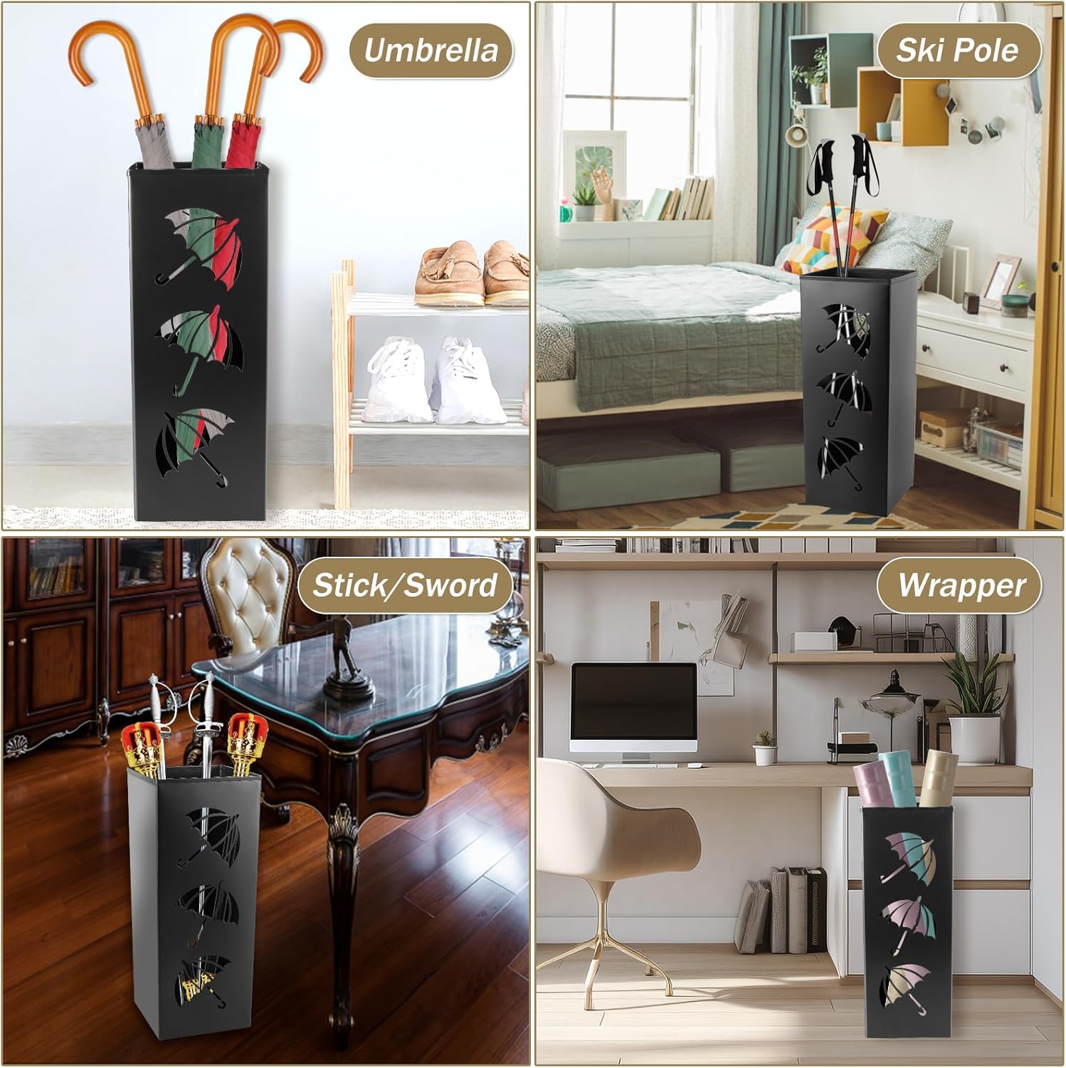 Premium Metal Umbrella Stand with Hollow Design