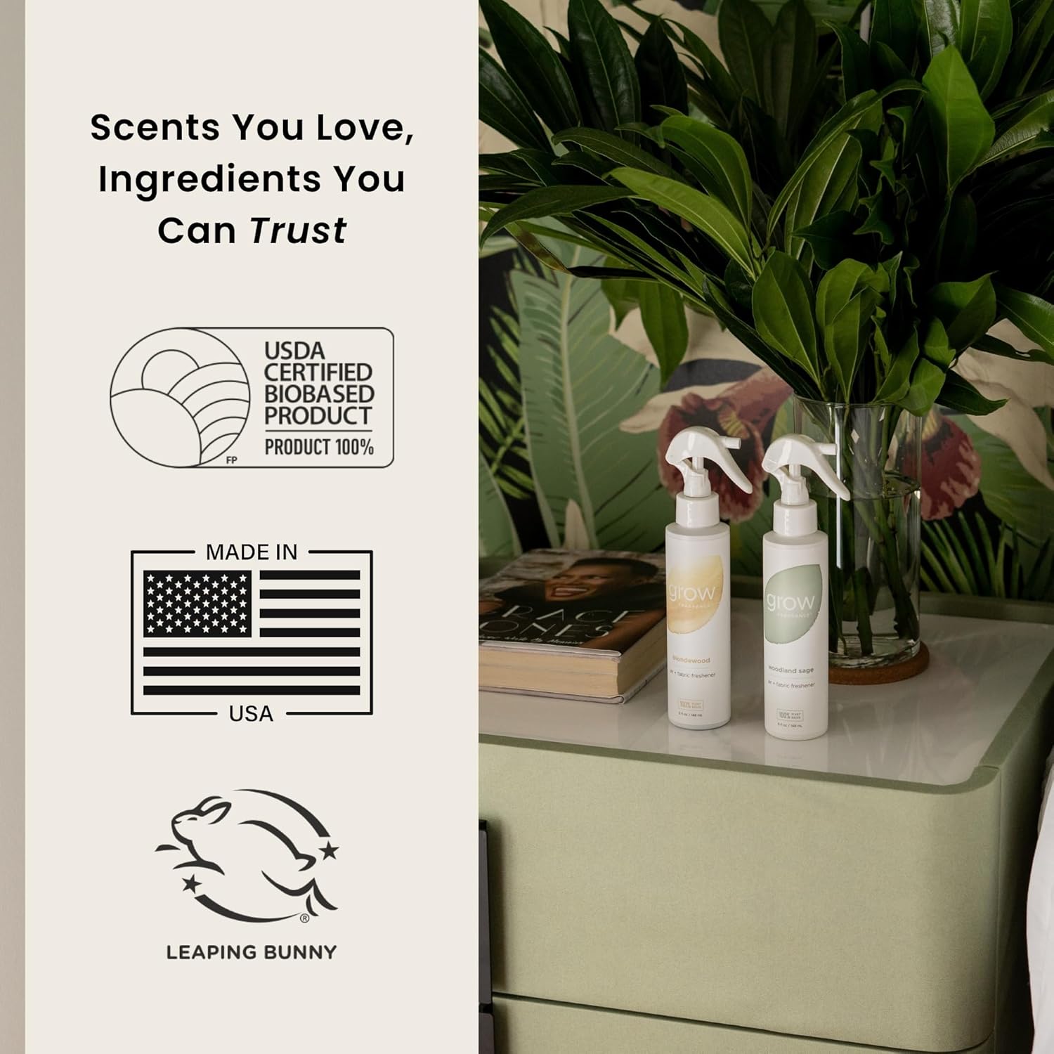 Grow Fragrance 100 Plant-Based Air Freshener 3 Pack