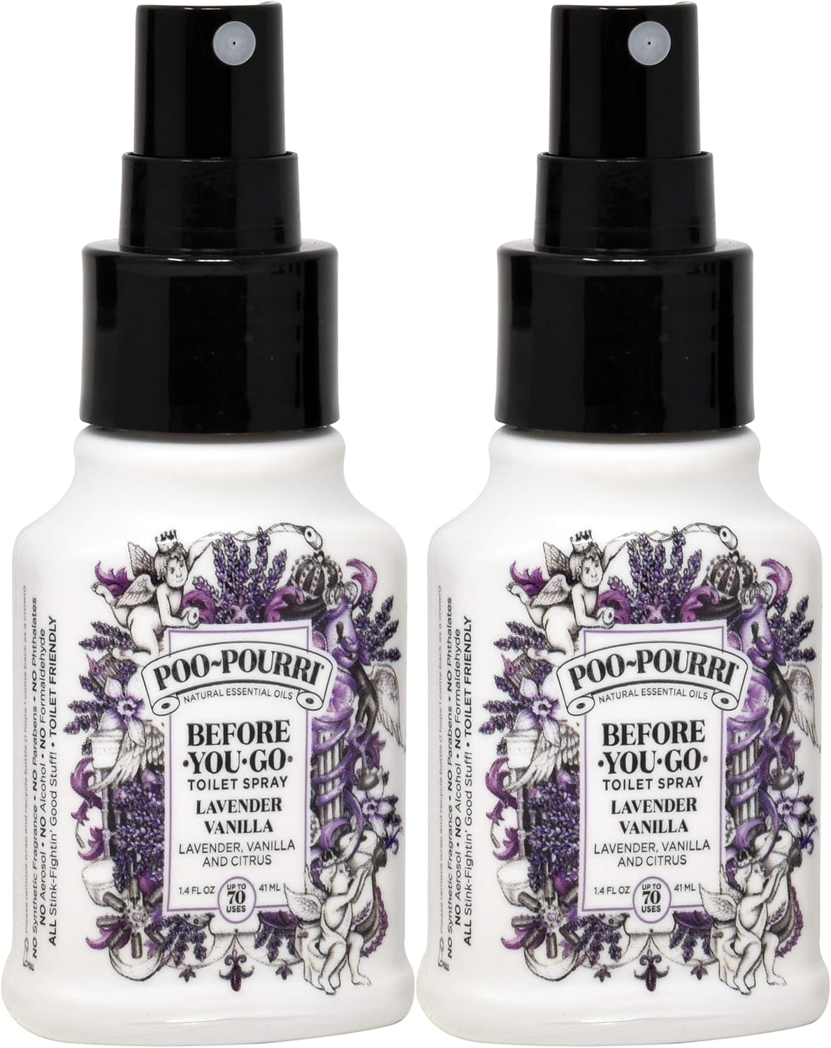 Poo-Pourri Lavender Vanilla Scent Odor Eliminator 14 oz 2-pack