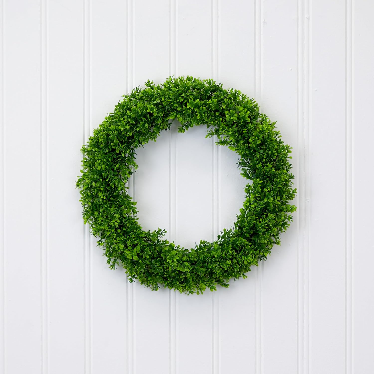 Nearly Natural 20in Artificial Boxwood Wreath