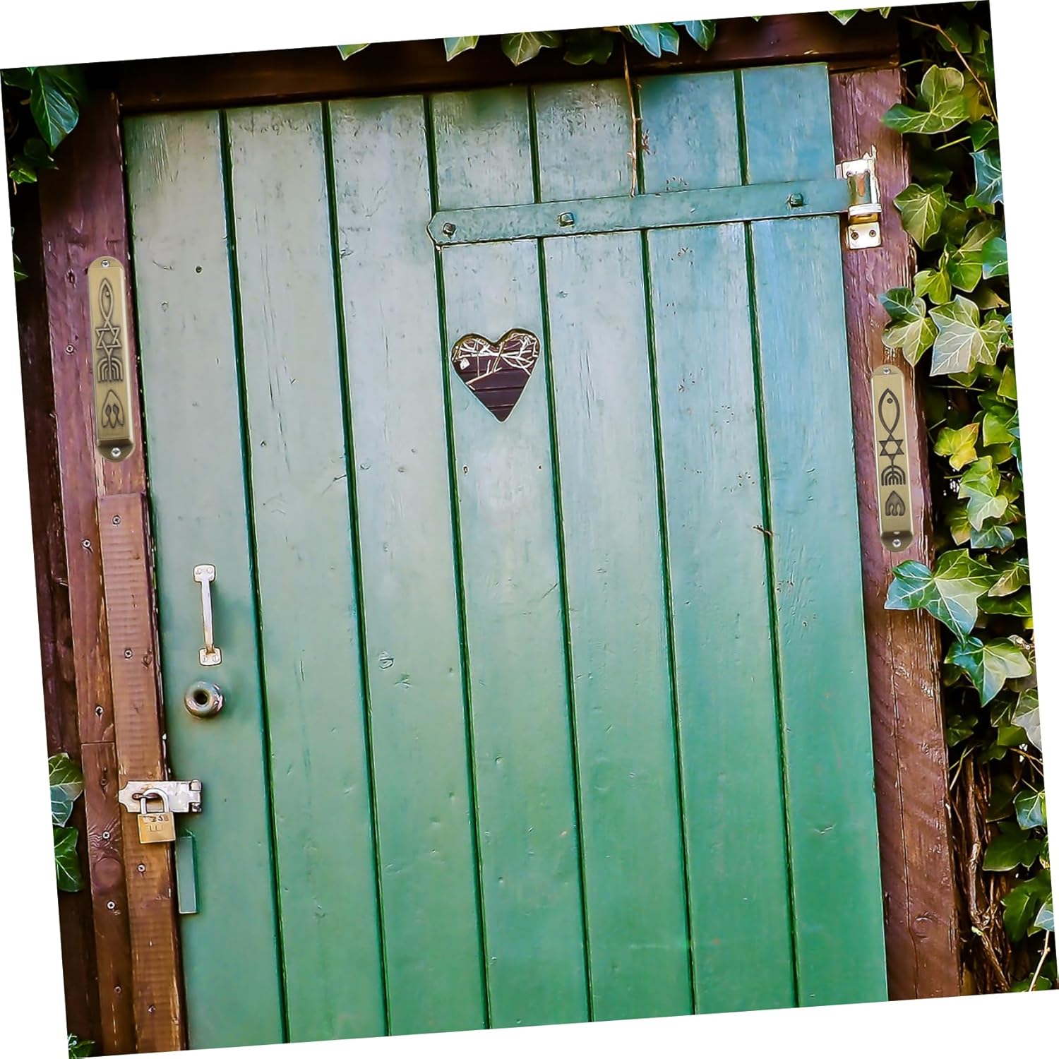 Ipetboom Metal Mezuzah Ornament 2-Piece Set for House Decor