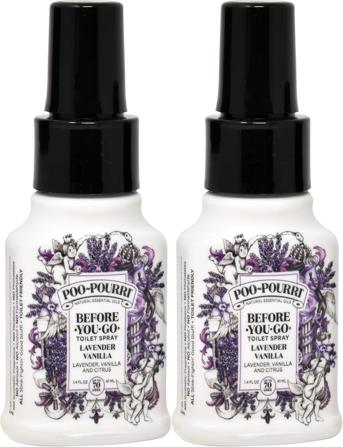 Poo-Pourri Lavender Vanilla Scent Odor Eliminator 14 oz 2-pack