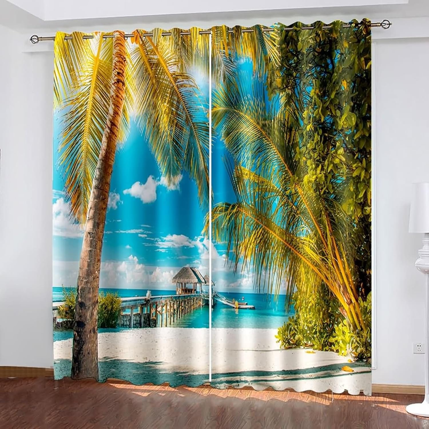 Homxi Blackout Curtains Set of 2 for Balcony and Dining Room