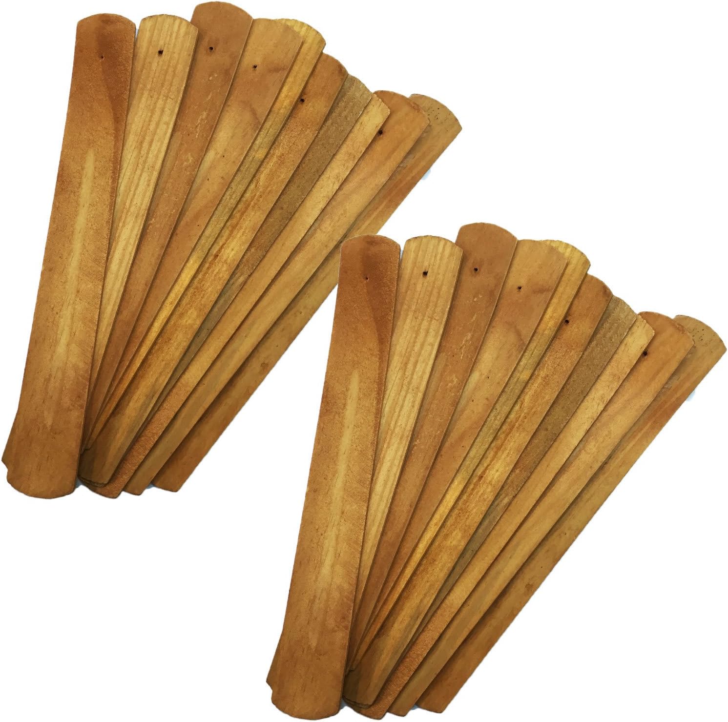 TRENDBOX 20pcs Plain Wood Incense Holder Burner Ash Catcher
