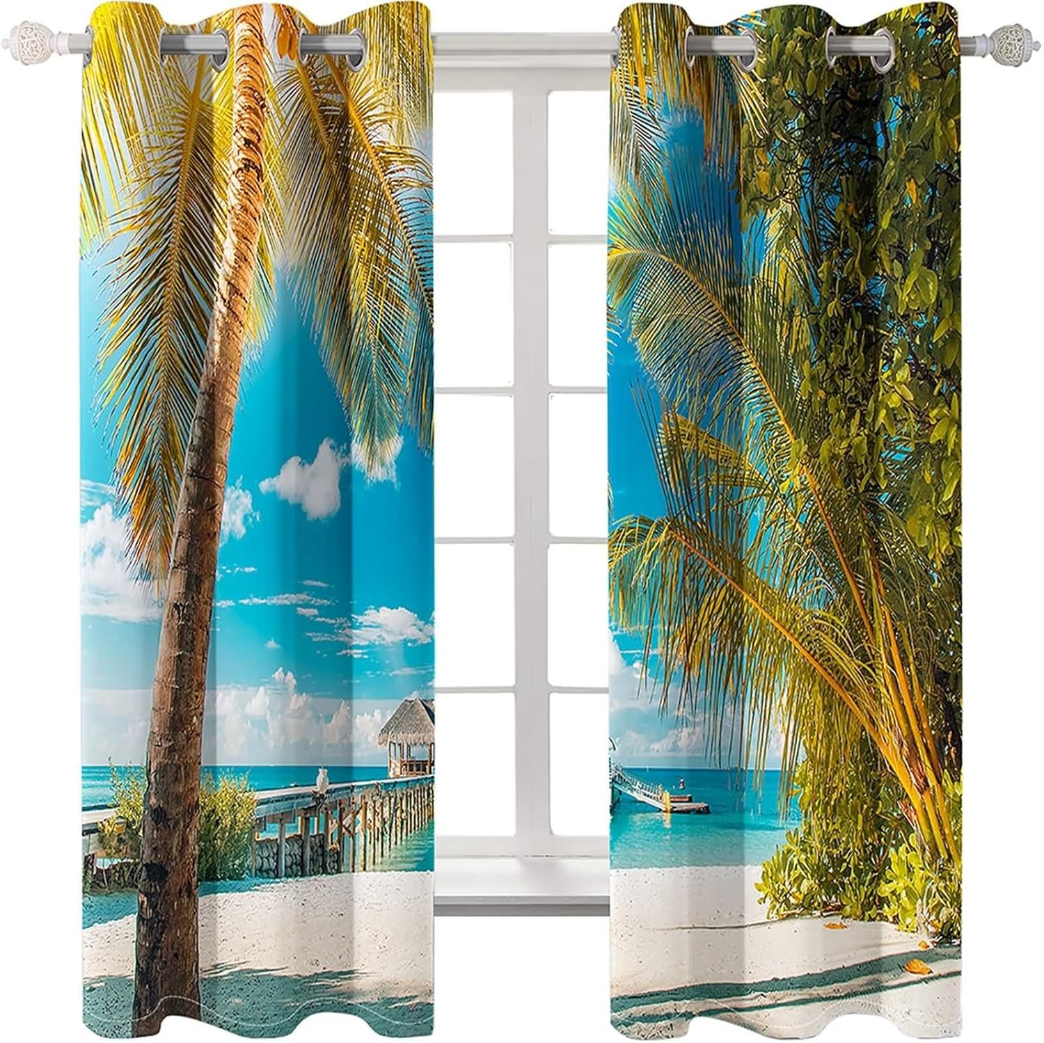 Homxi Blackout Curtains Set of 2 for Balcony and Dining Room