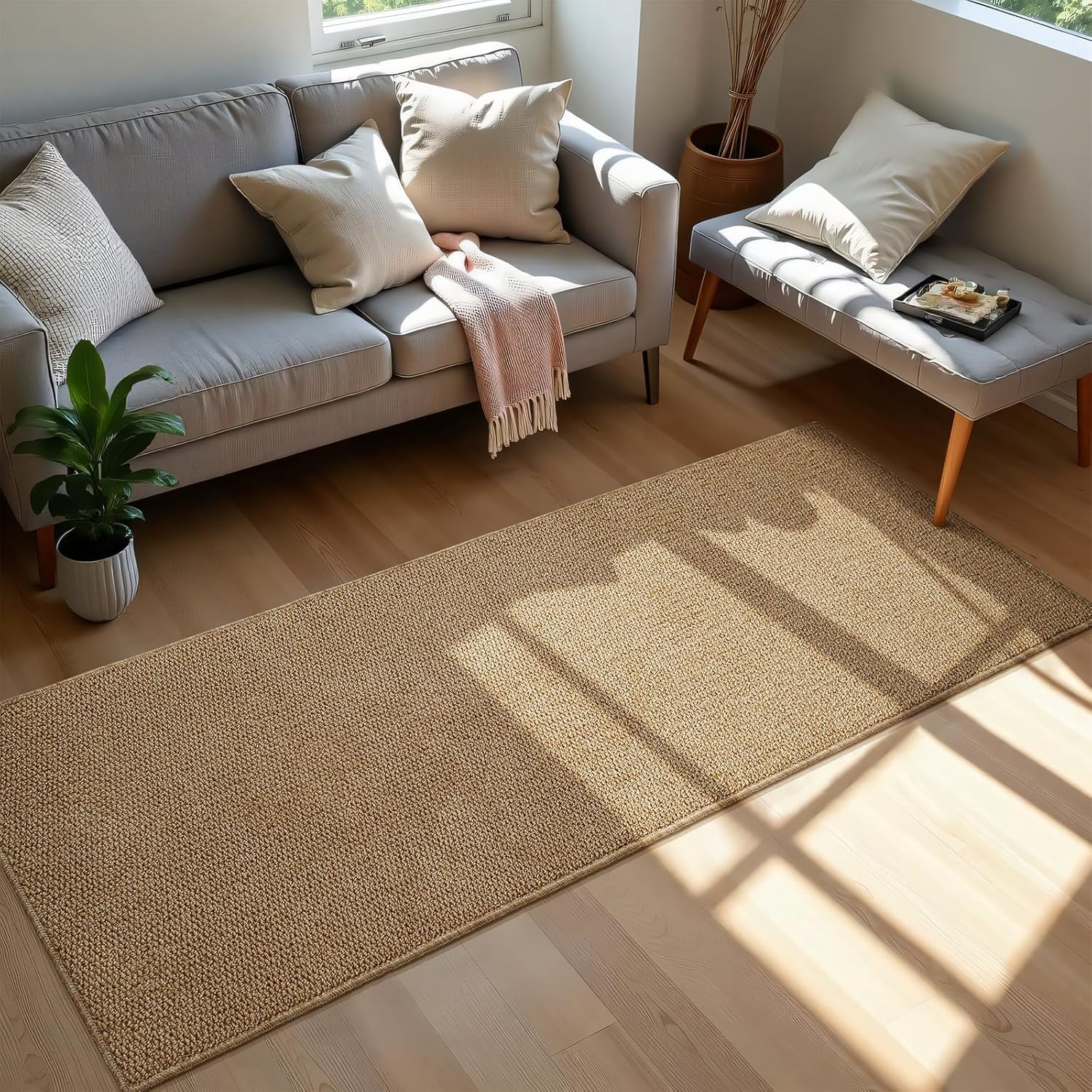 Softlife Hallway Runner Rug 2x6 ft Brown