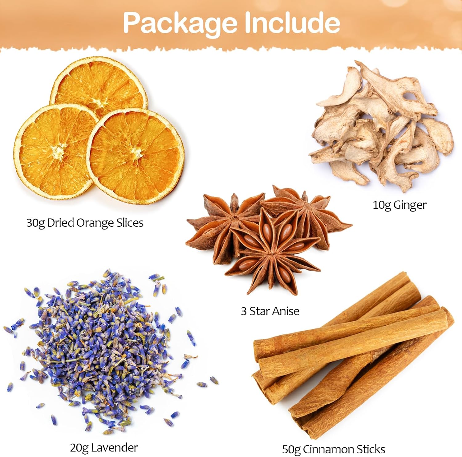 Cozy Nights Stovetop Potpourri with Cinnamon Ginger Lavender Anise Star and Orange
