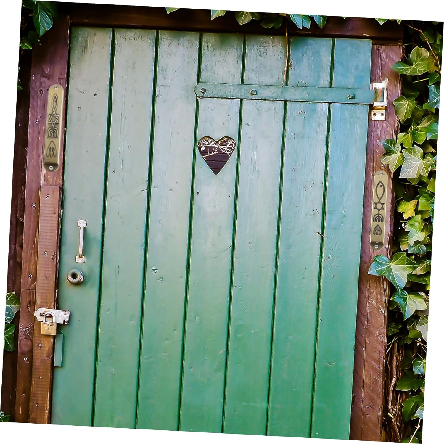 2pcs Metal Mezuzah Door Decor Holy Scroll for Home Blessing and Protection