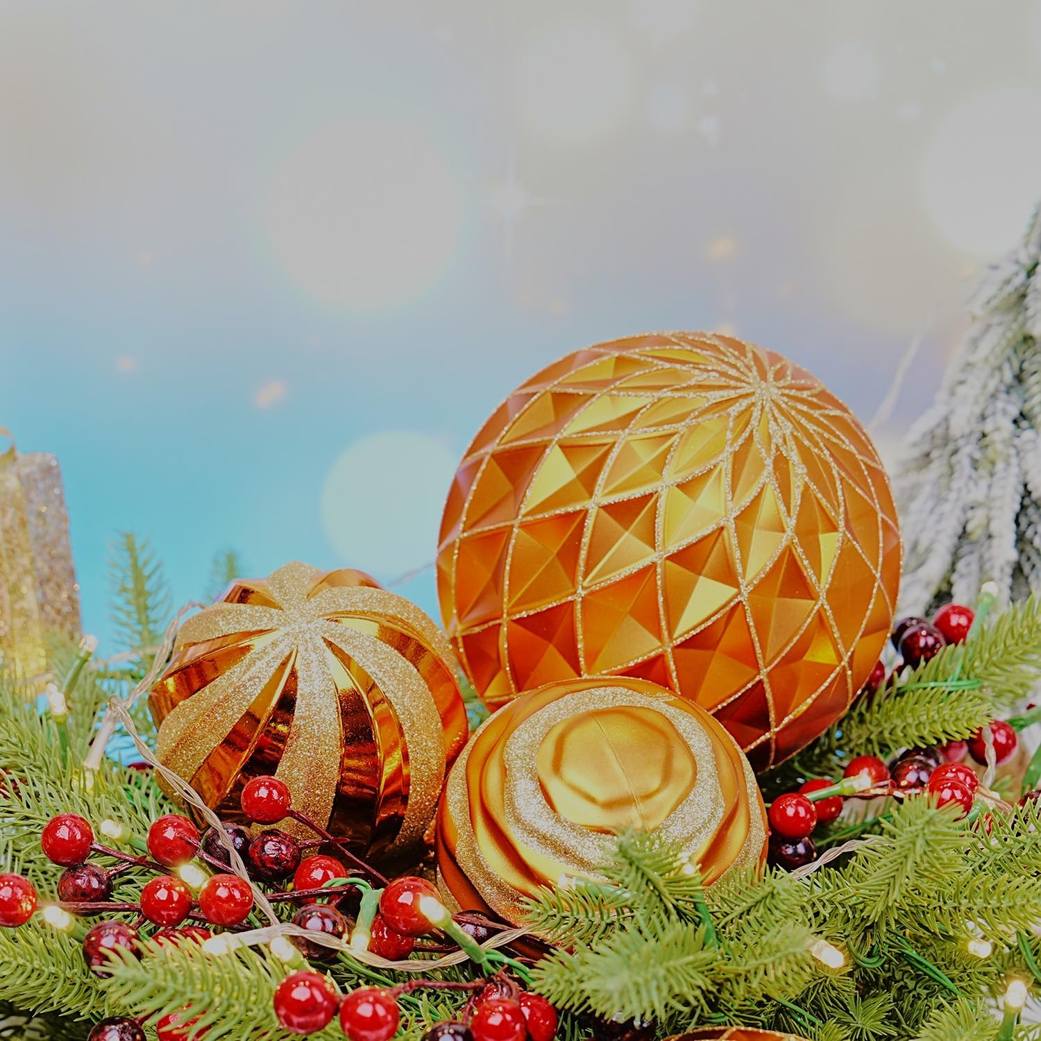 Dohance 2-Piece Shatterproof Christmas Ornament Set